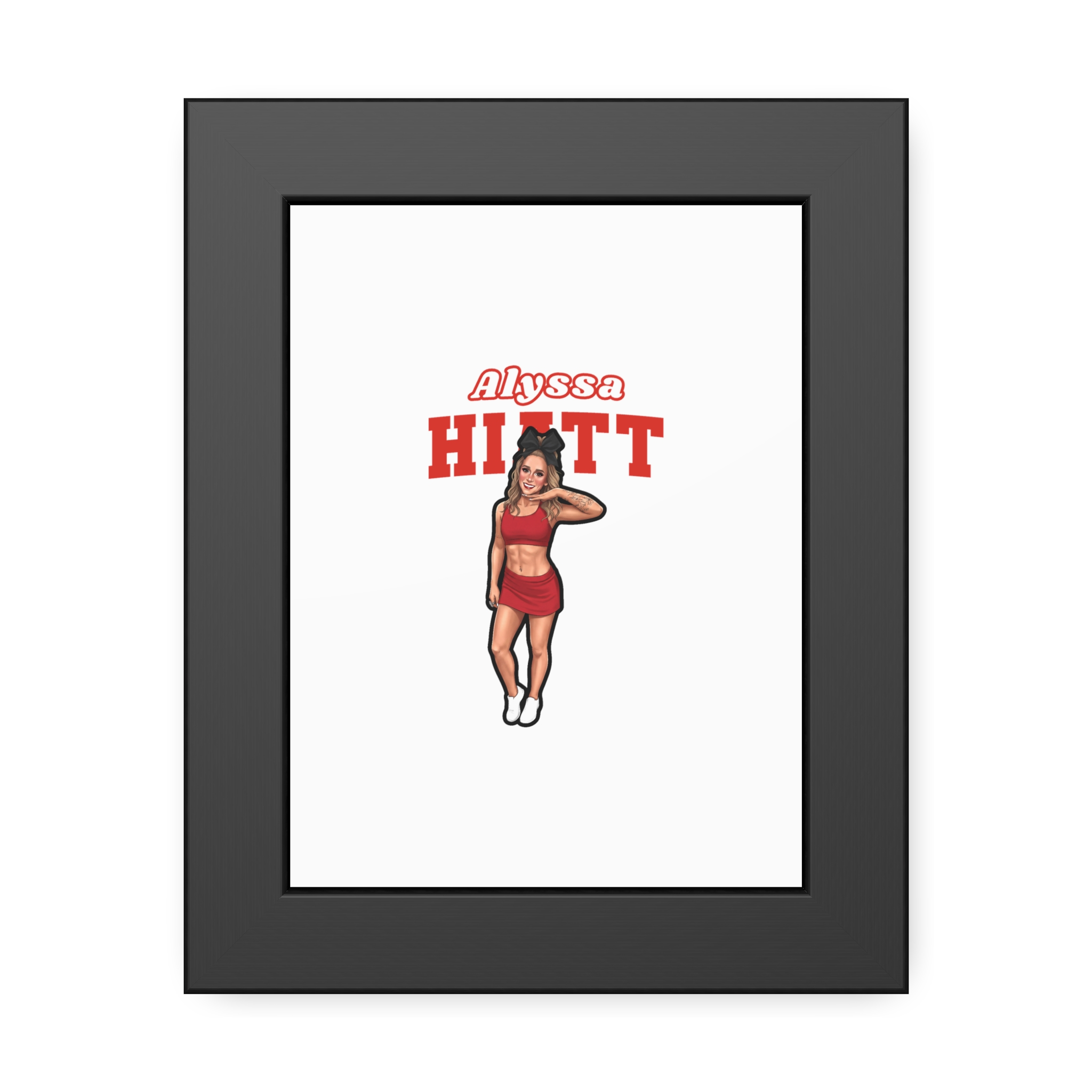 Framed Poster — character_name_arch in Black