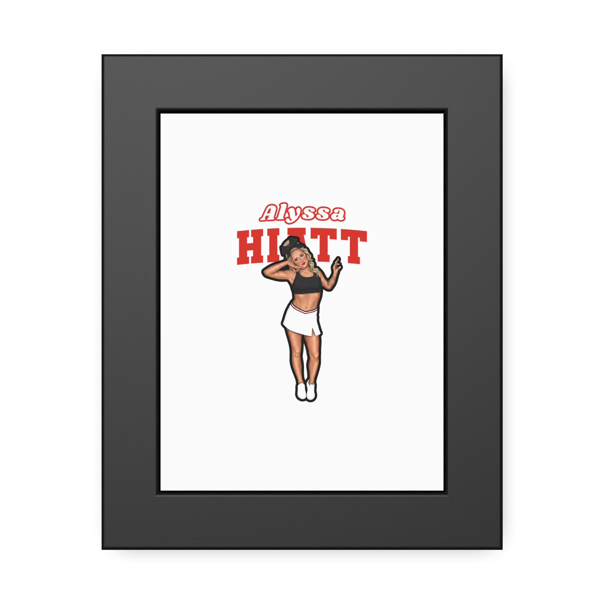 Framed Poster — character_name_arch in Black