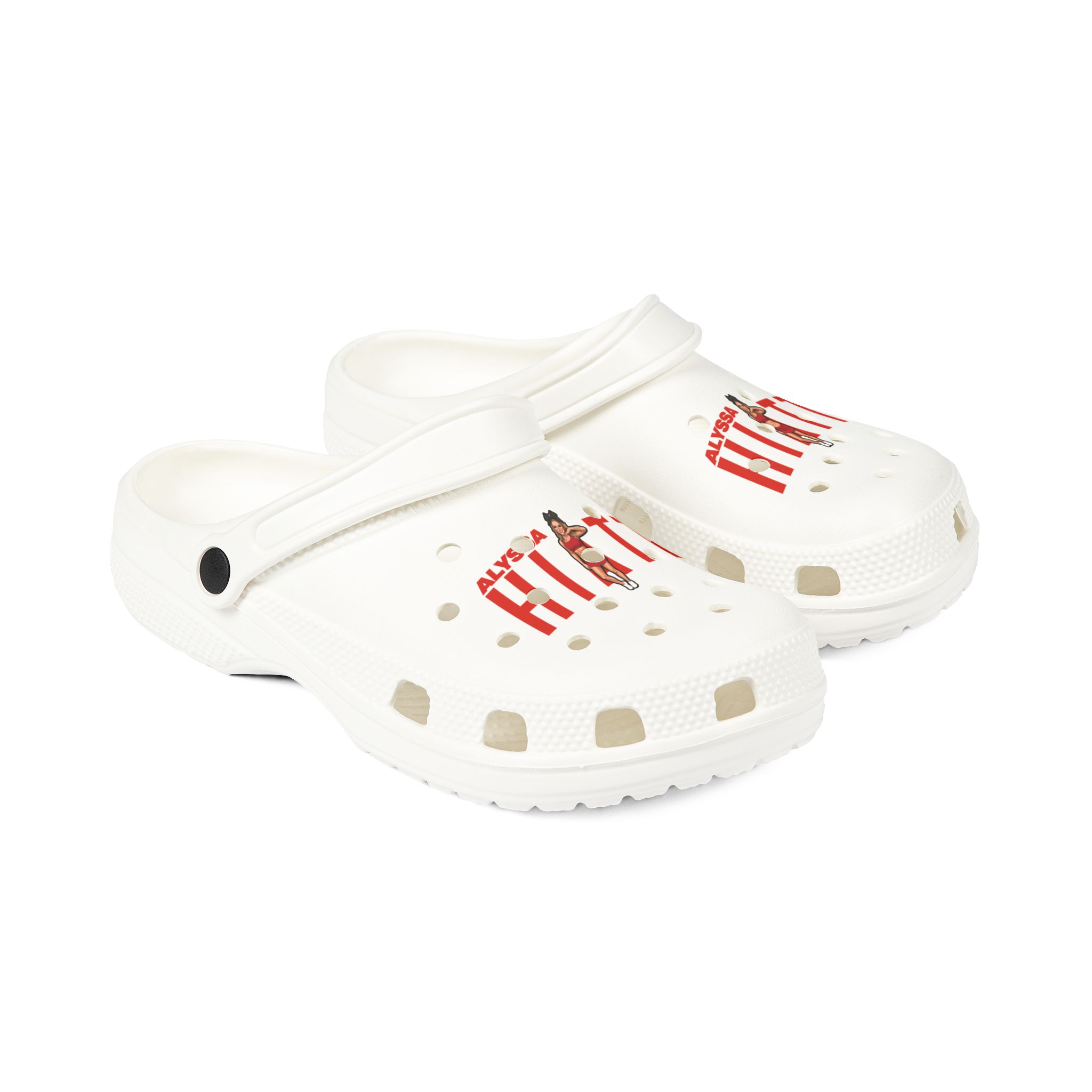 Rubber Clogs — character_player_name in White