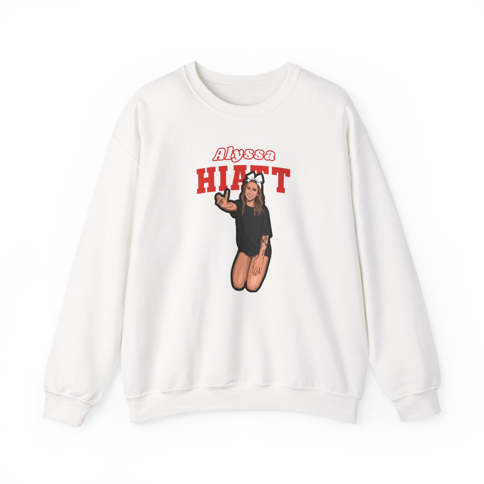 Crewneck Sweatshirt — character_name_arch in White