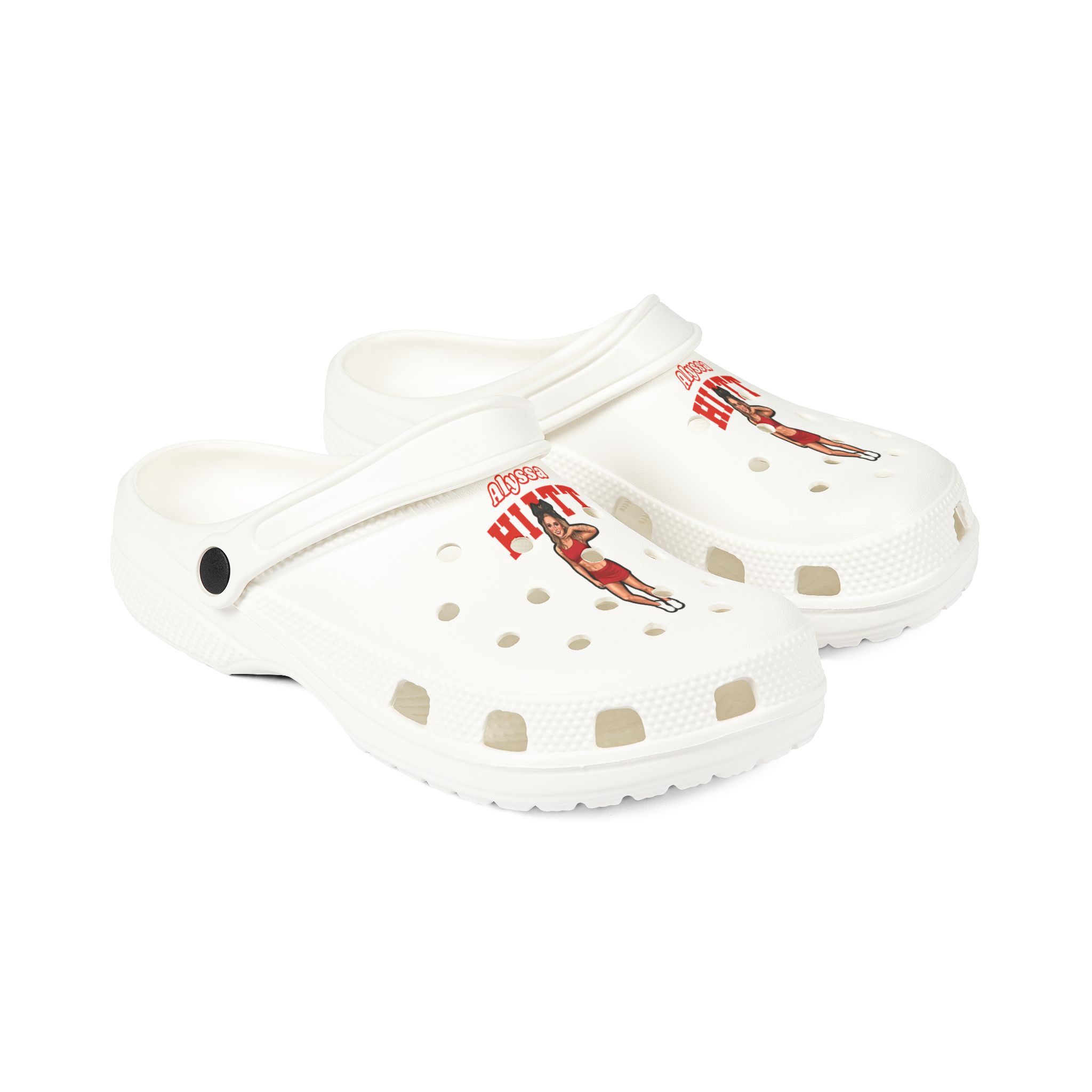 Rubber Clogs — character_name_arch in White