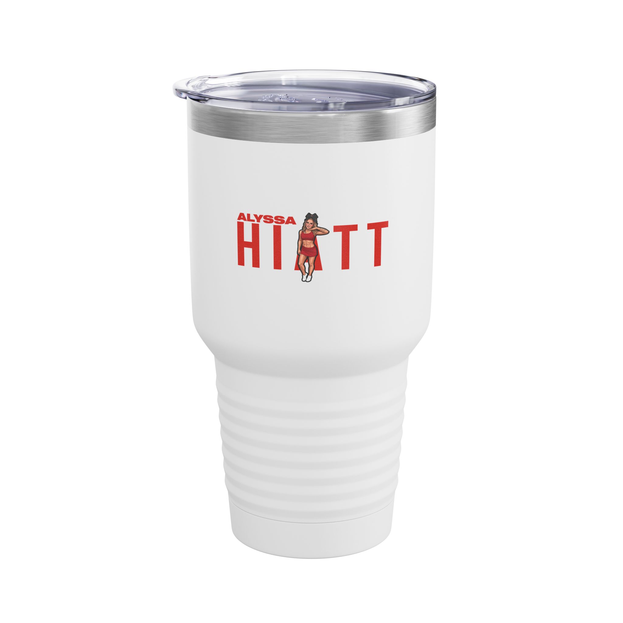 30oz Tumbler — character_player_name in White