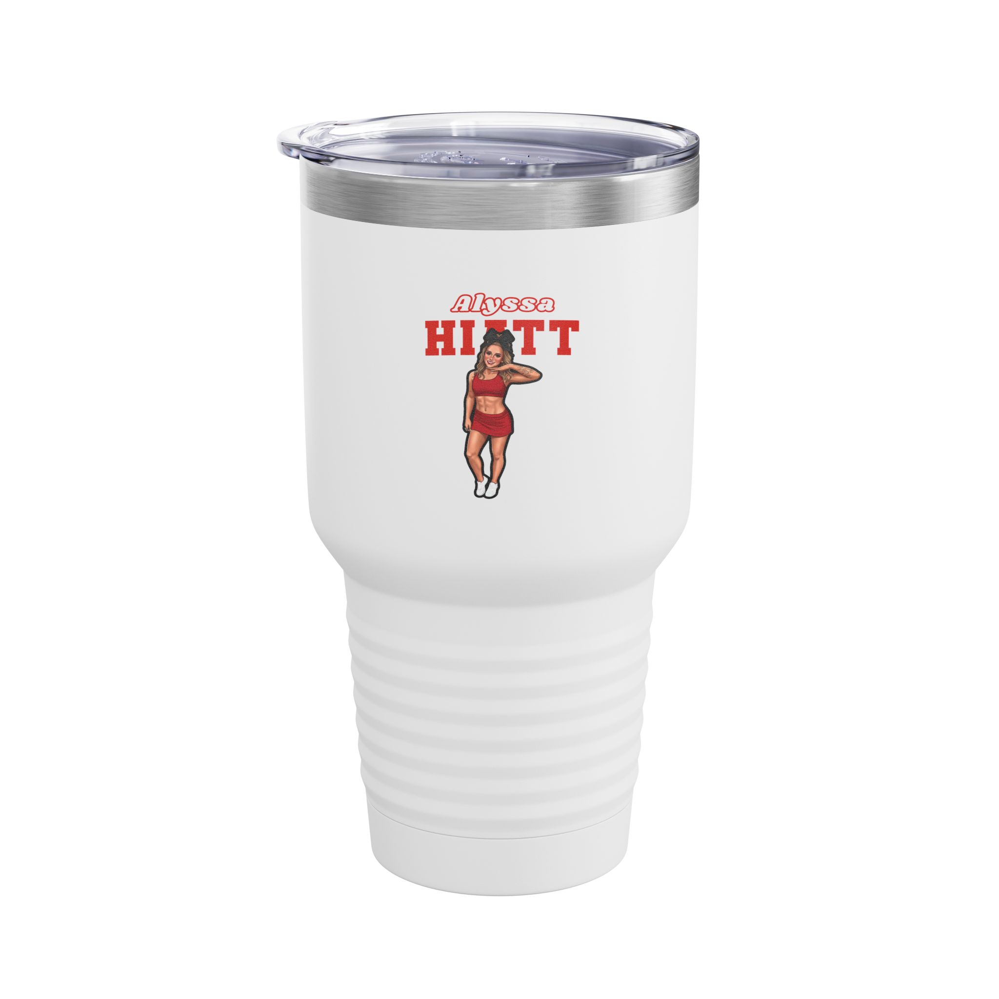 30oz Tumbler — character_name_arch in White