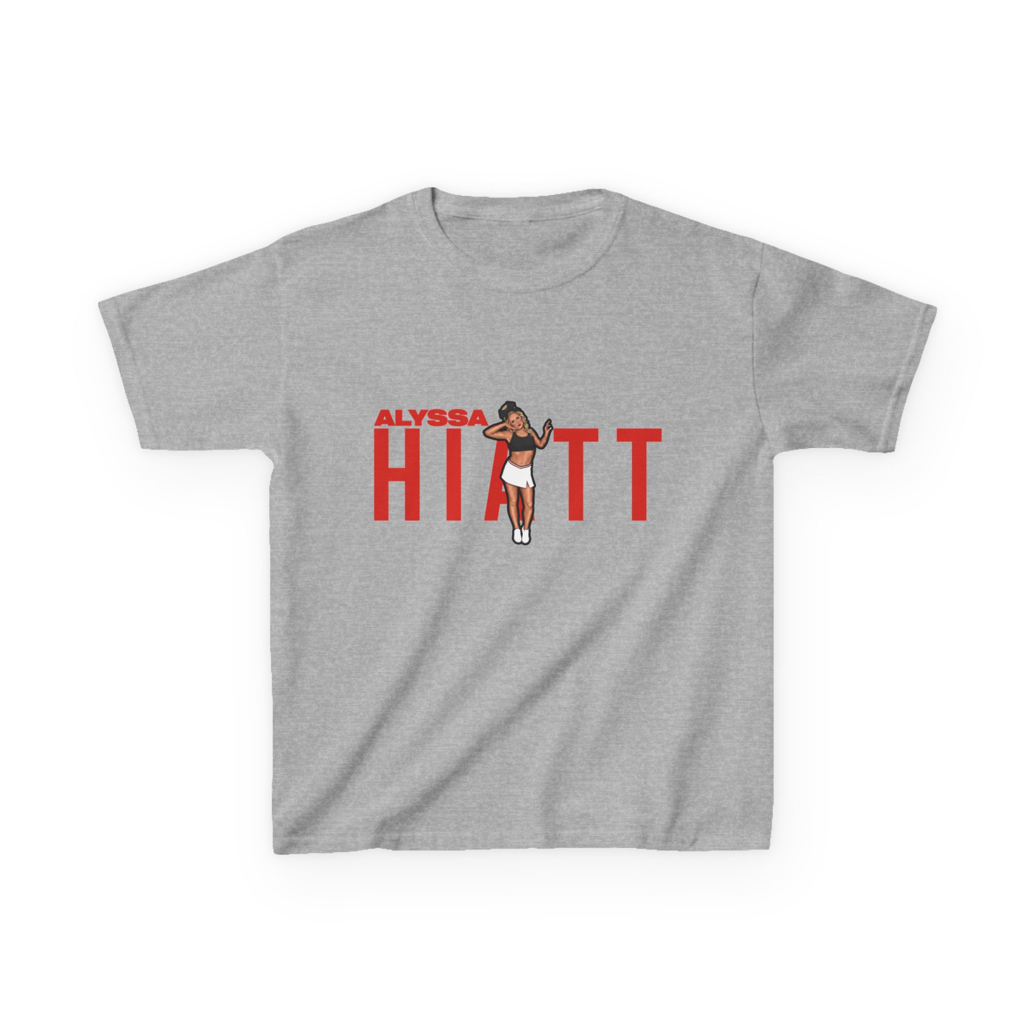 Youth Tee — character_player_name in Grey