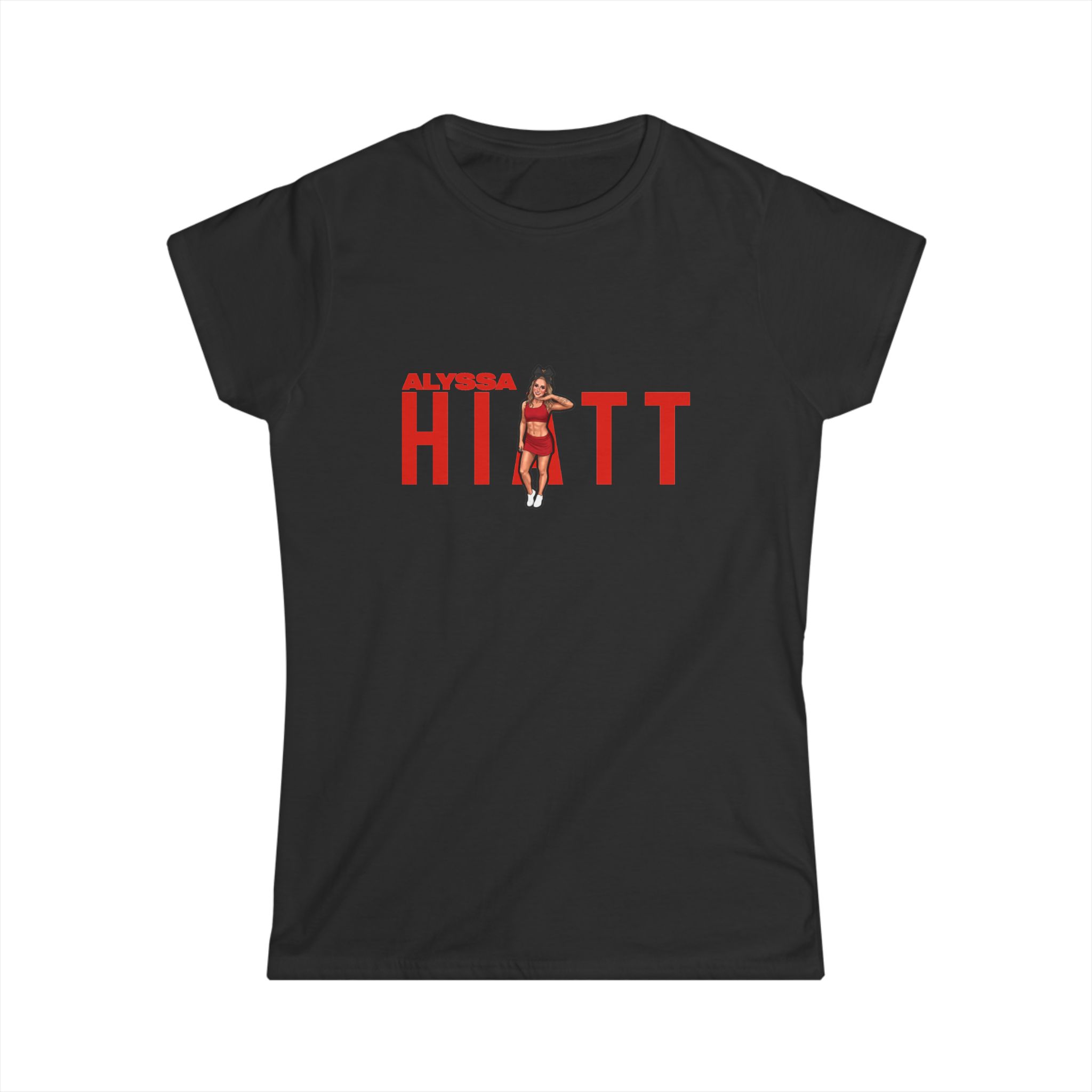Women's Softstyle Tee — character_player_name in Black