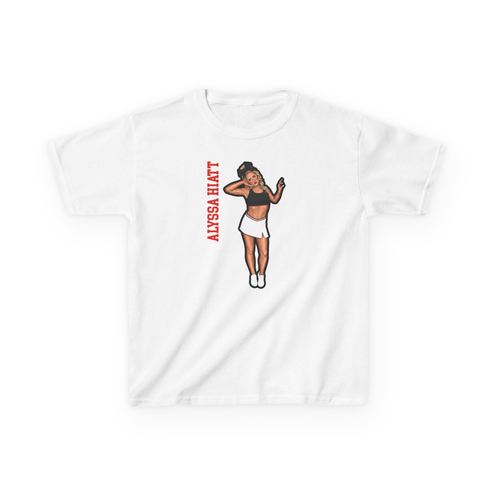 Youth Tee — character_name_vertical in White