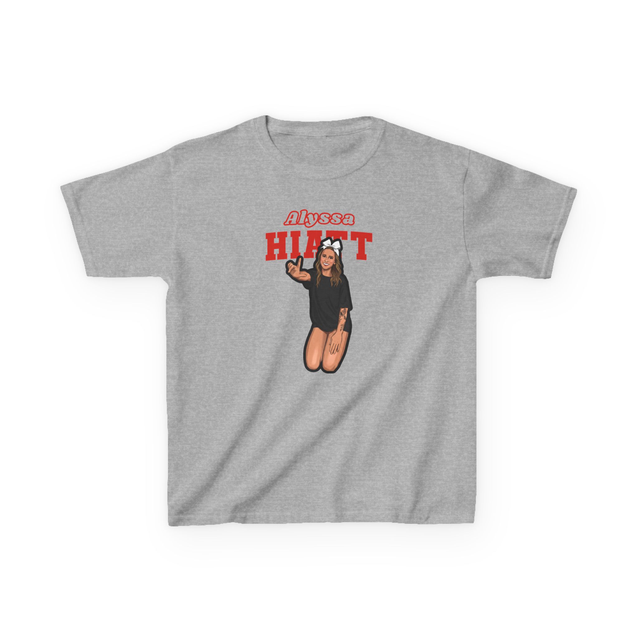 Youth Tee — character_name_arch in Grey