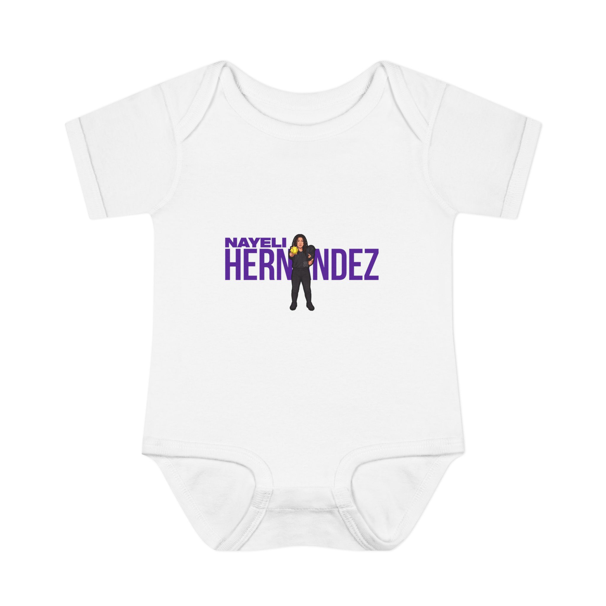 Baby Onesie — character_player_name in White