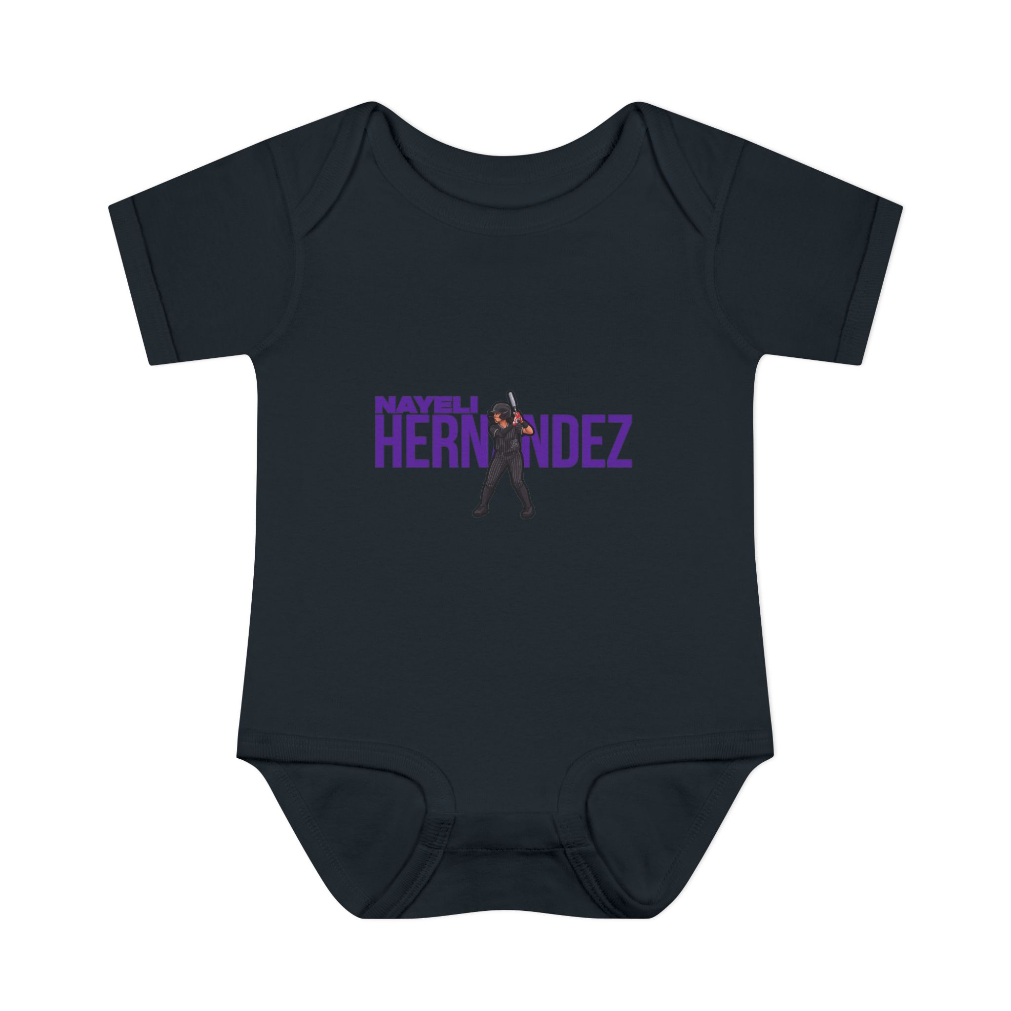 Baby Onesie — character_player_name in Black