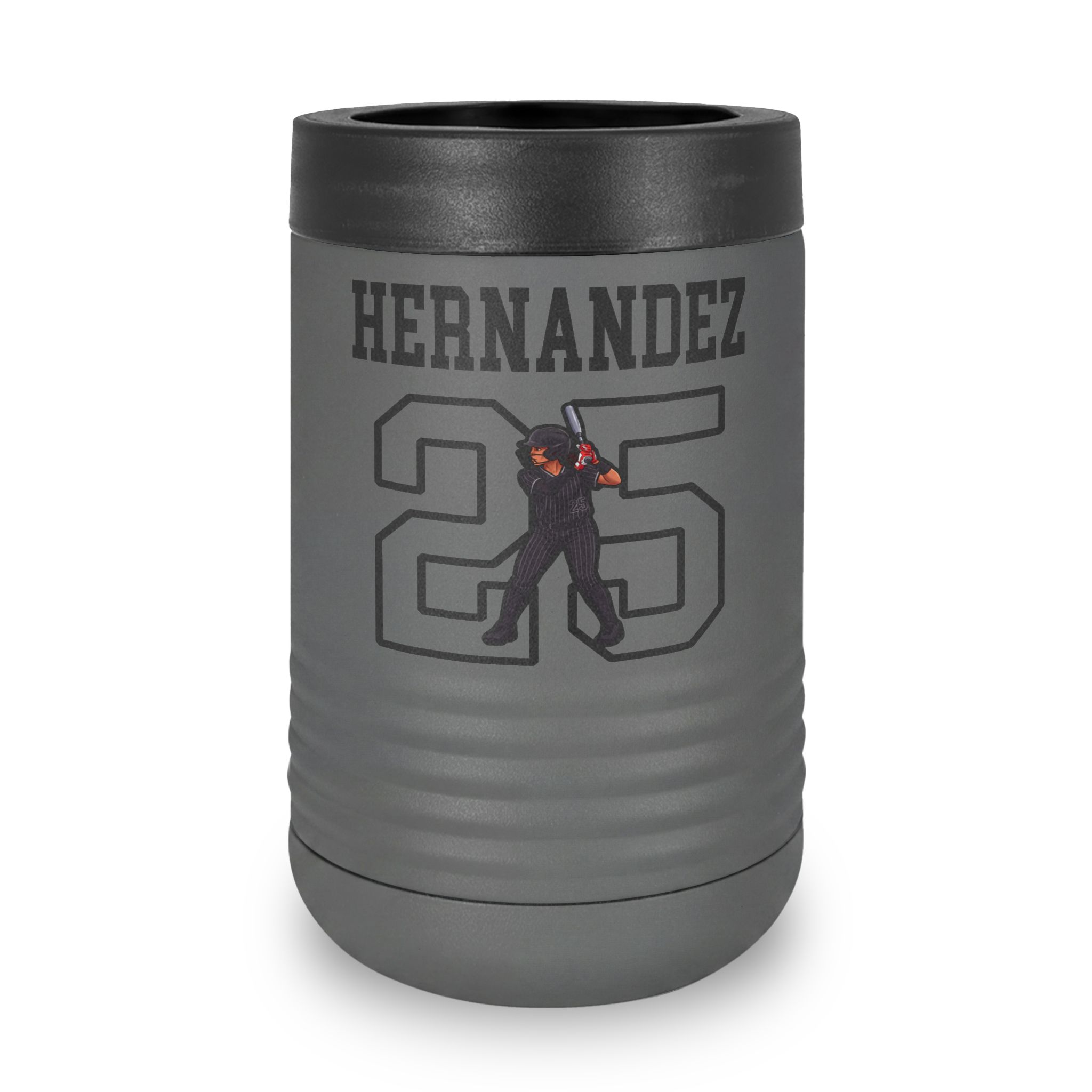 Stainless Can Cooler — character_shirsey in Grey