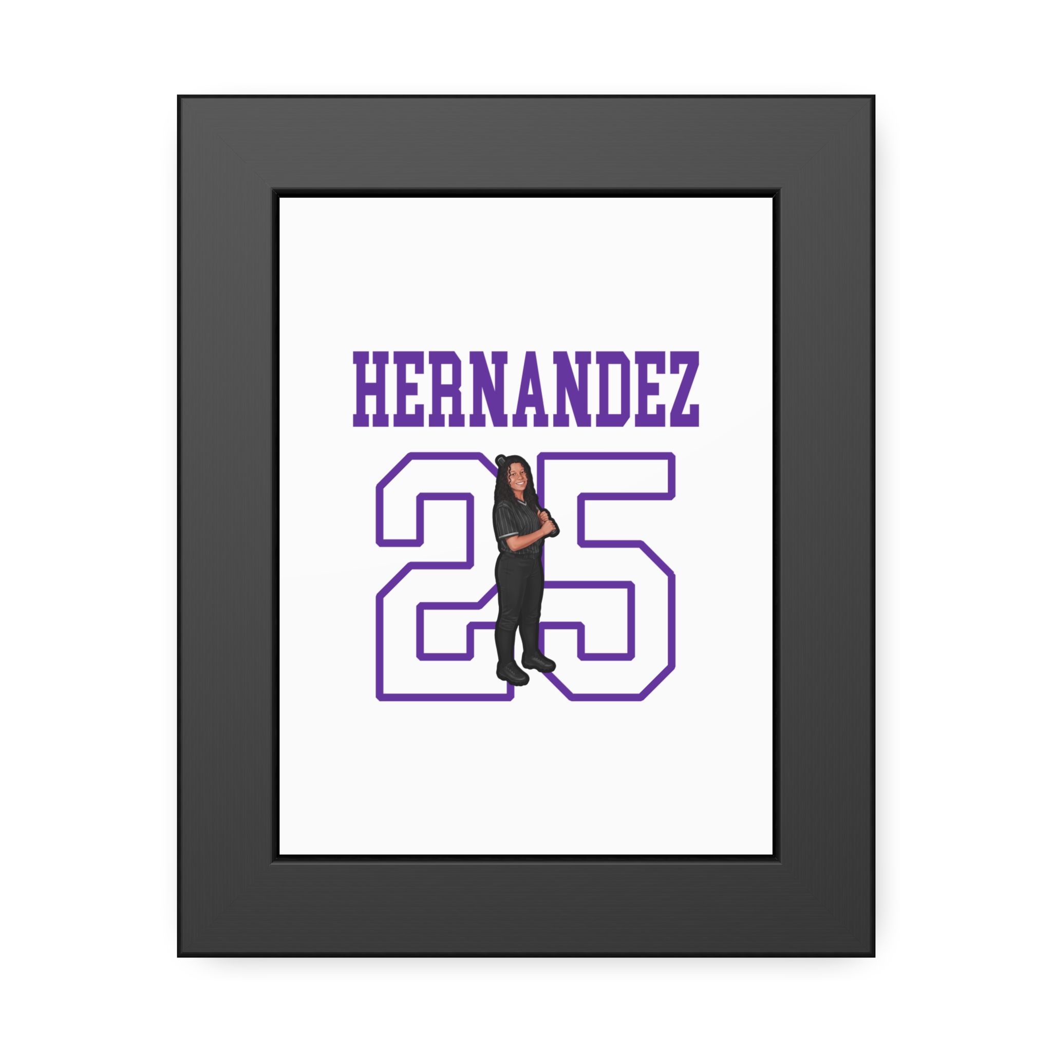 Framed Poster — character_shirsey in Black