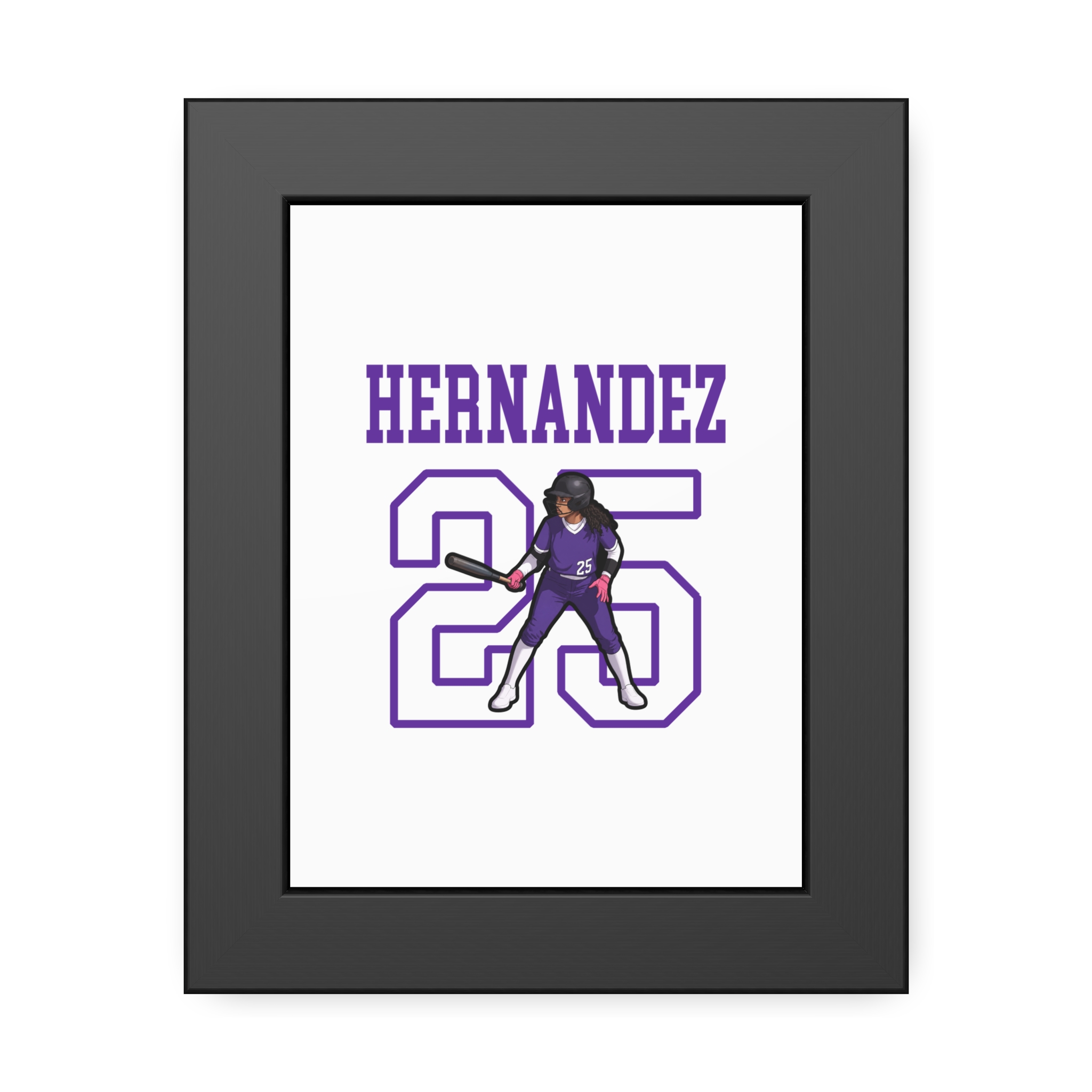 Framed Poster — character_shirsey in Black