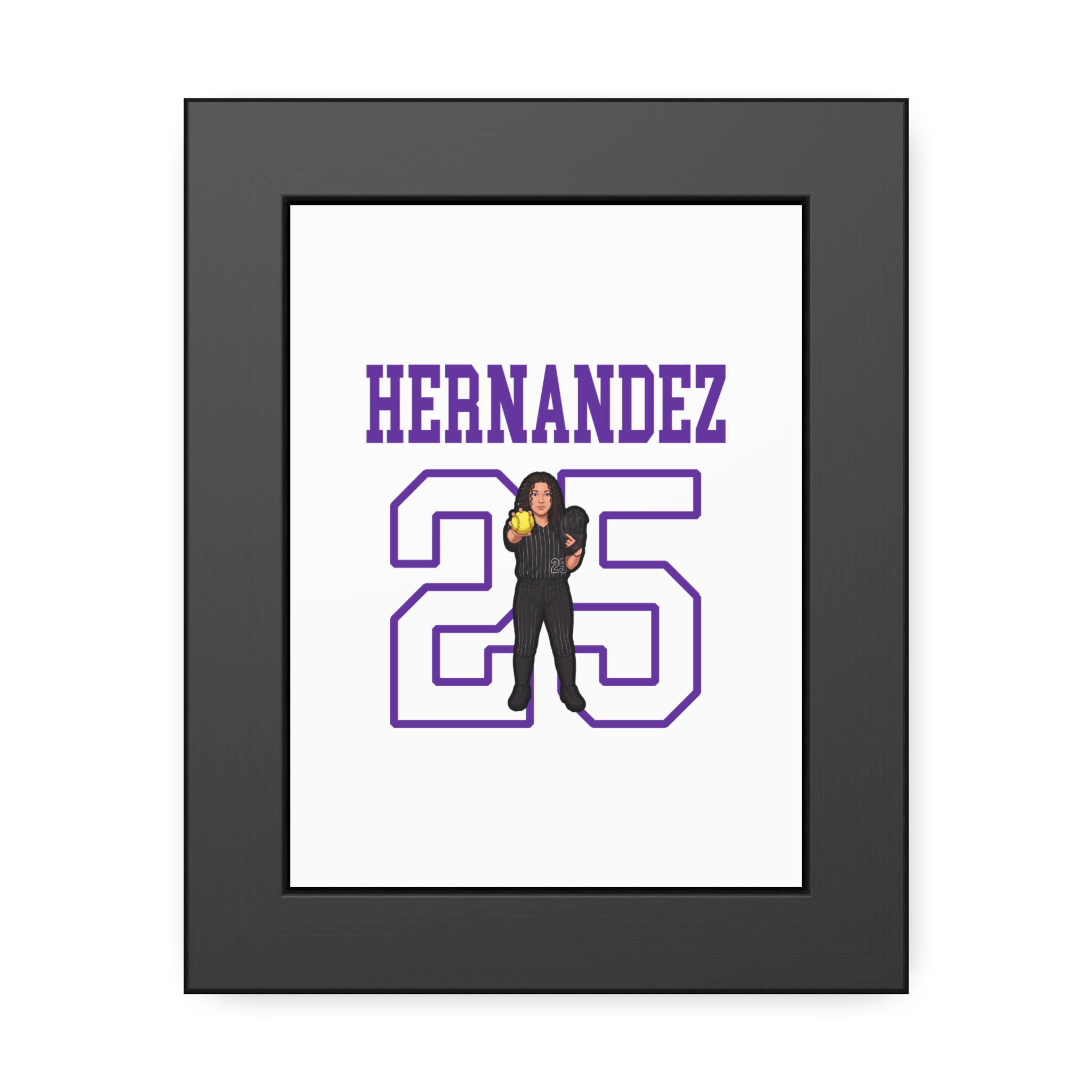 Framed Poster — character_shirsey in Black