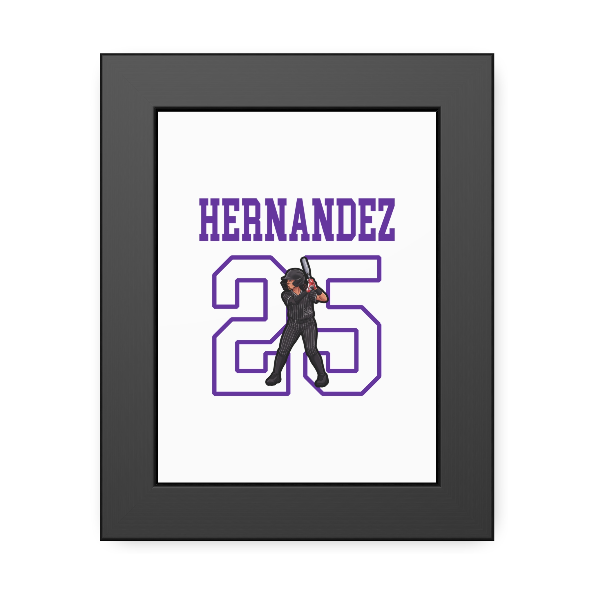 Framed Poster — character_shirsey in Black