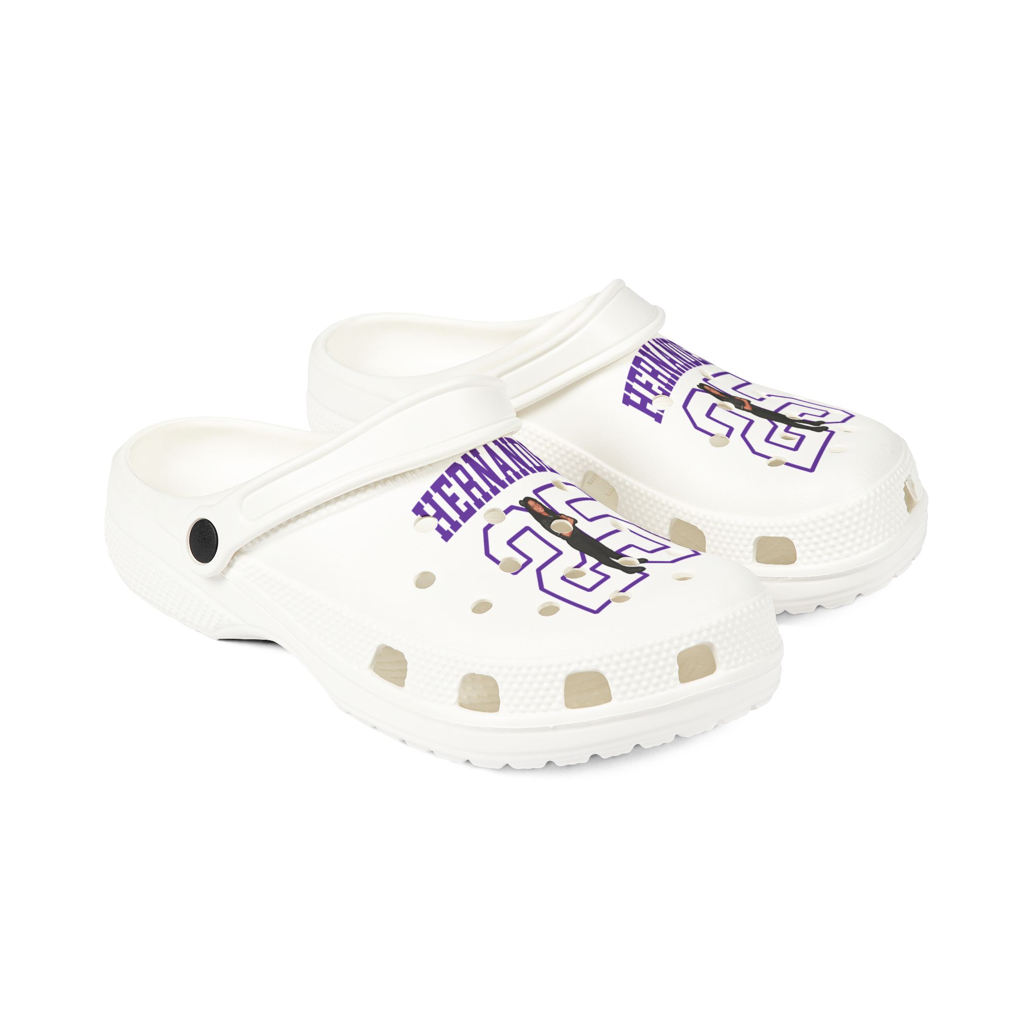 Rubber Clogs — character_shirsey in White