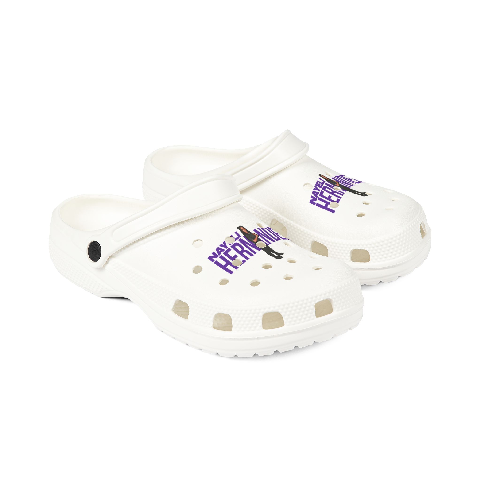 Rubber Clogs — character_player_name in White