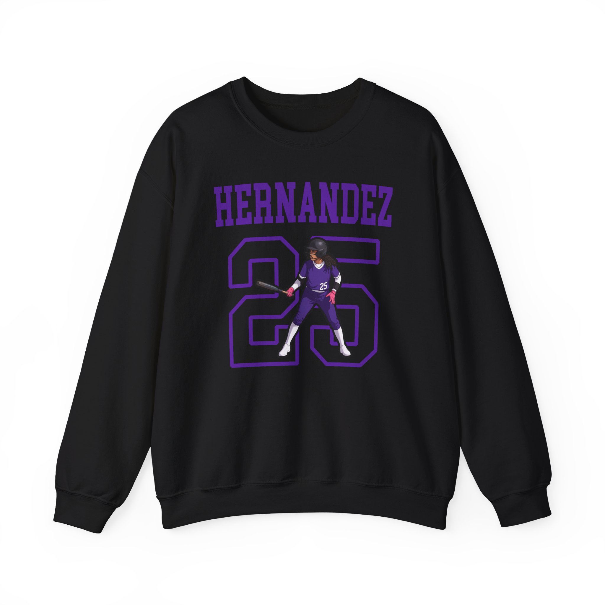 Crewneck Sweatshirt — character_shirsey in Black