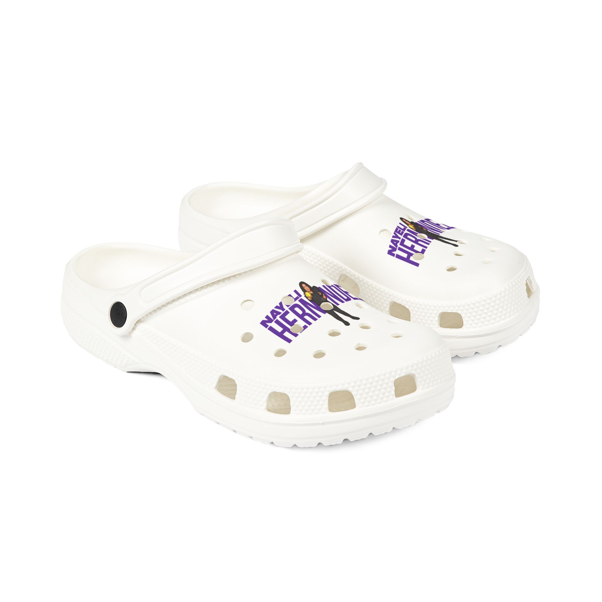 Rubber Clogs — character_player_name in White