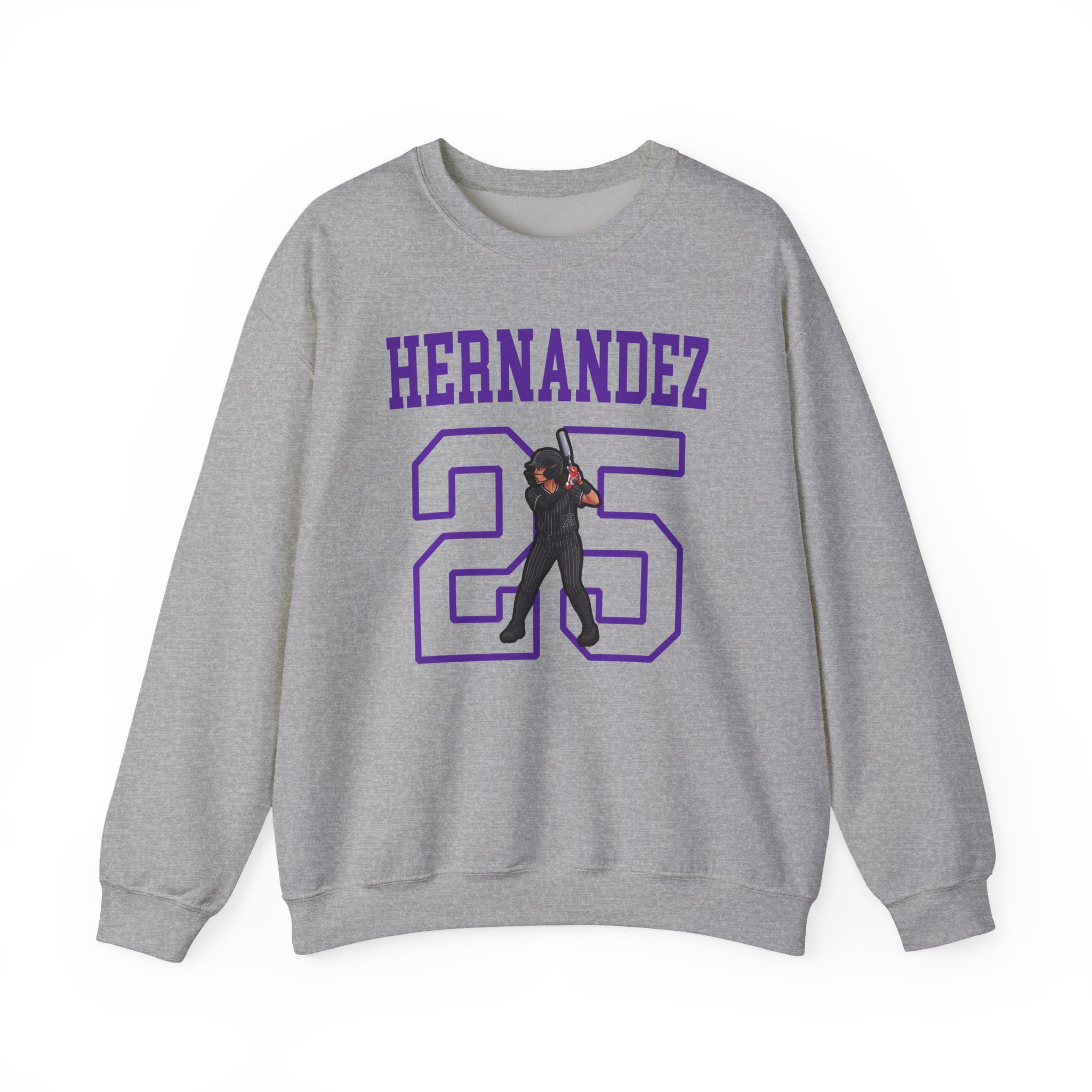 Crewneck Sweatshirt — character_shirsey in Grey
