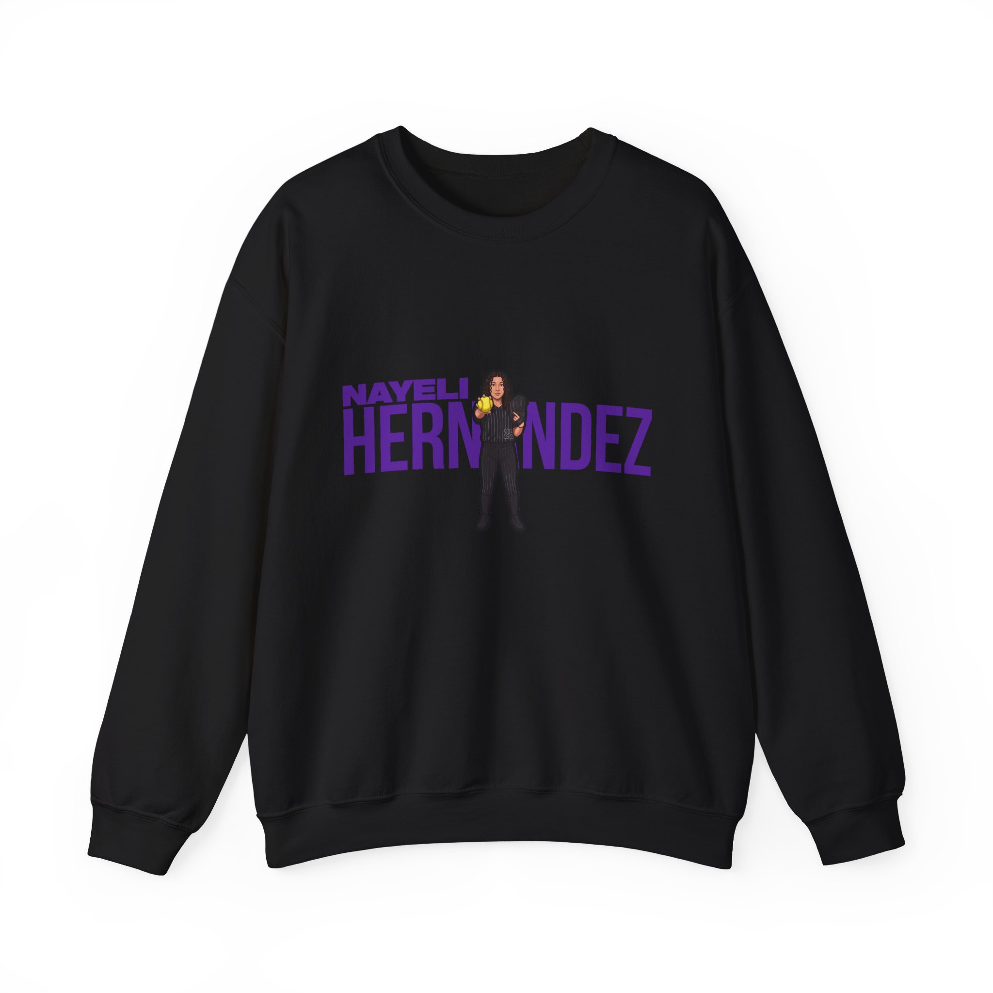 Crewneck Sweatshirt — character_player_name in Black