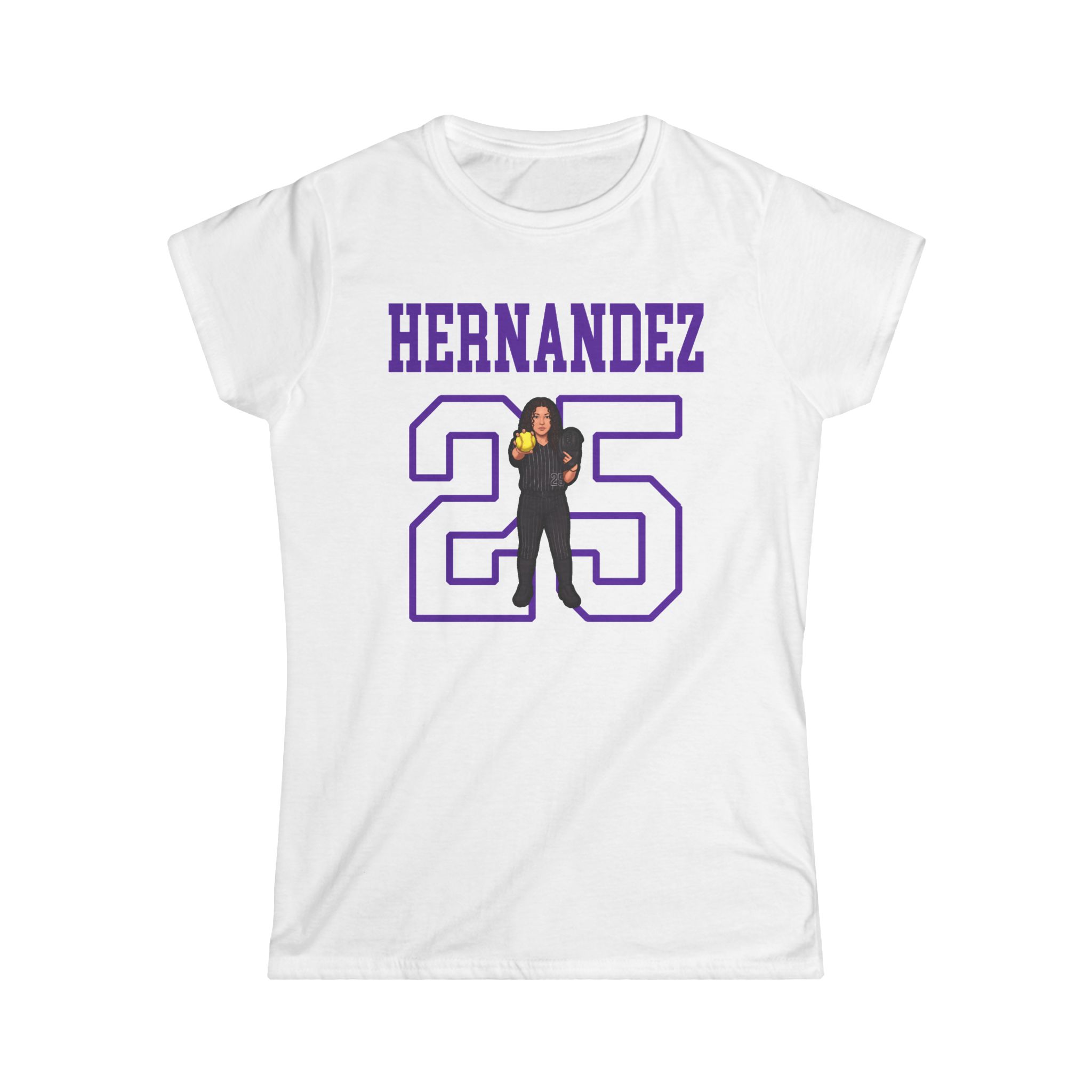 Women's Softstyle Tee — character_shirsey in White