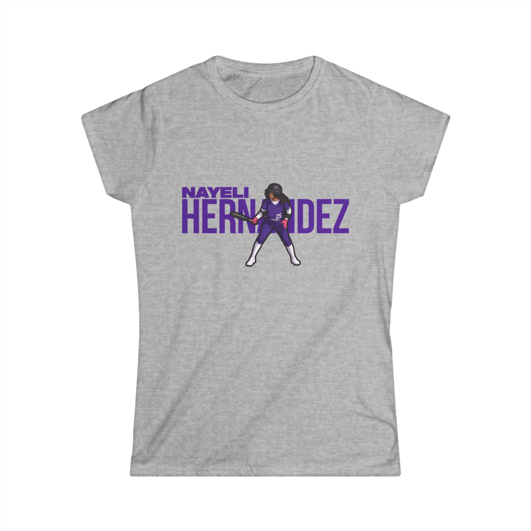 Women's Softstyle Tee — character_player_name in Grey