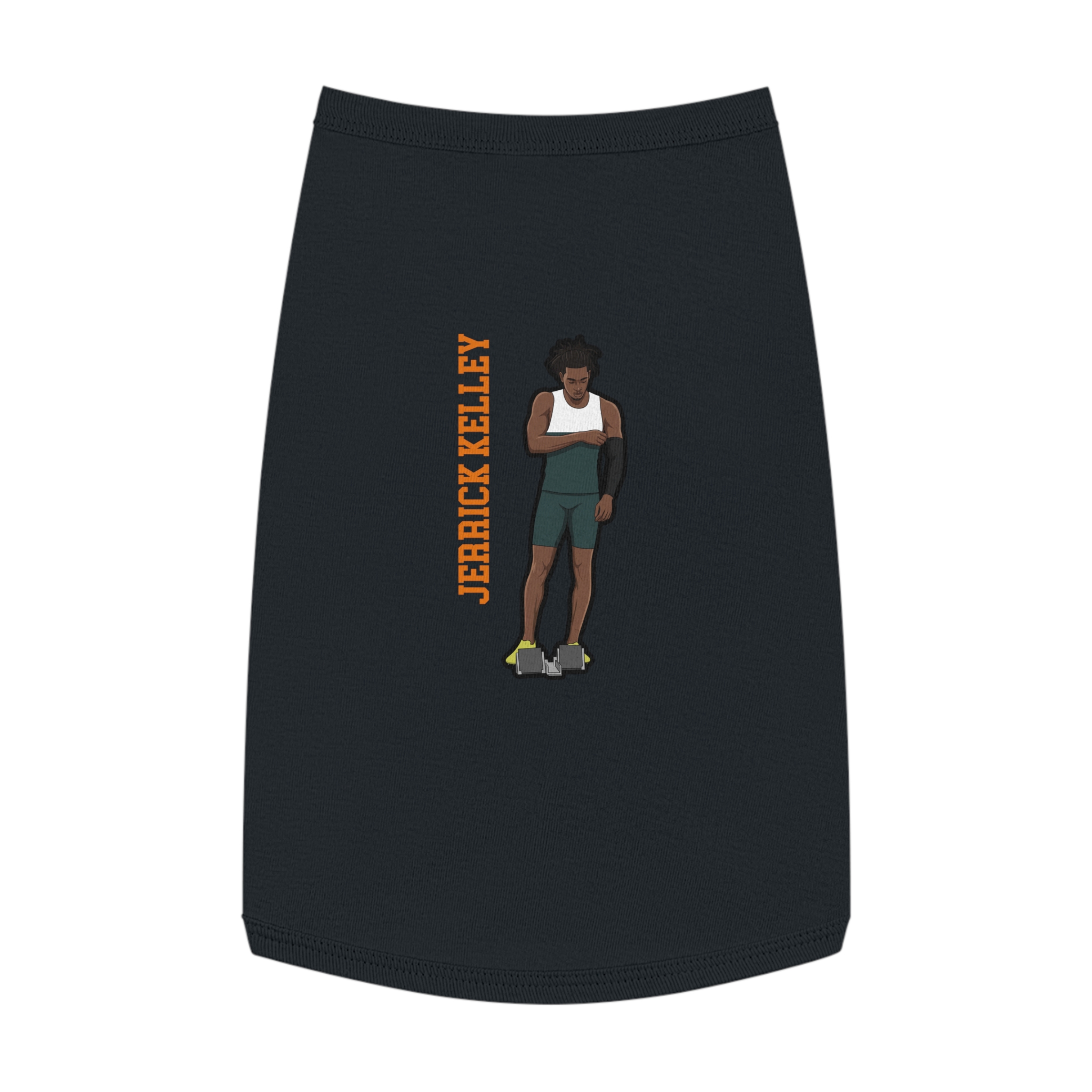 Pet Tank Top — character_name_vertical in White