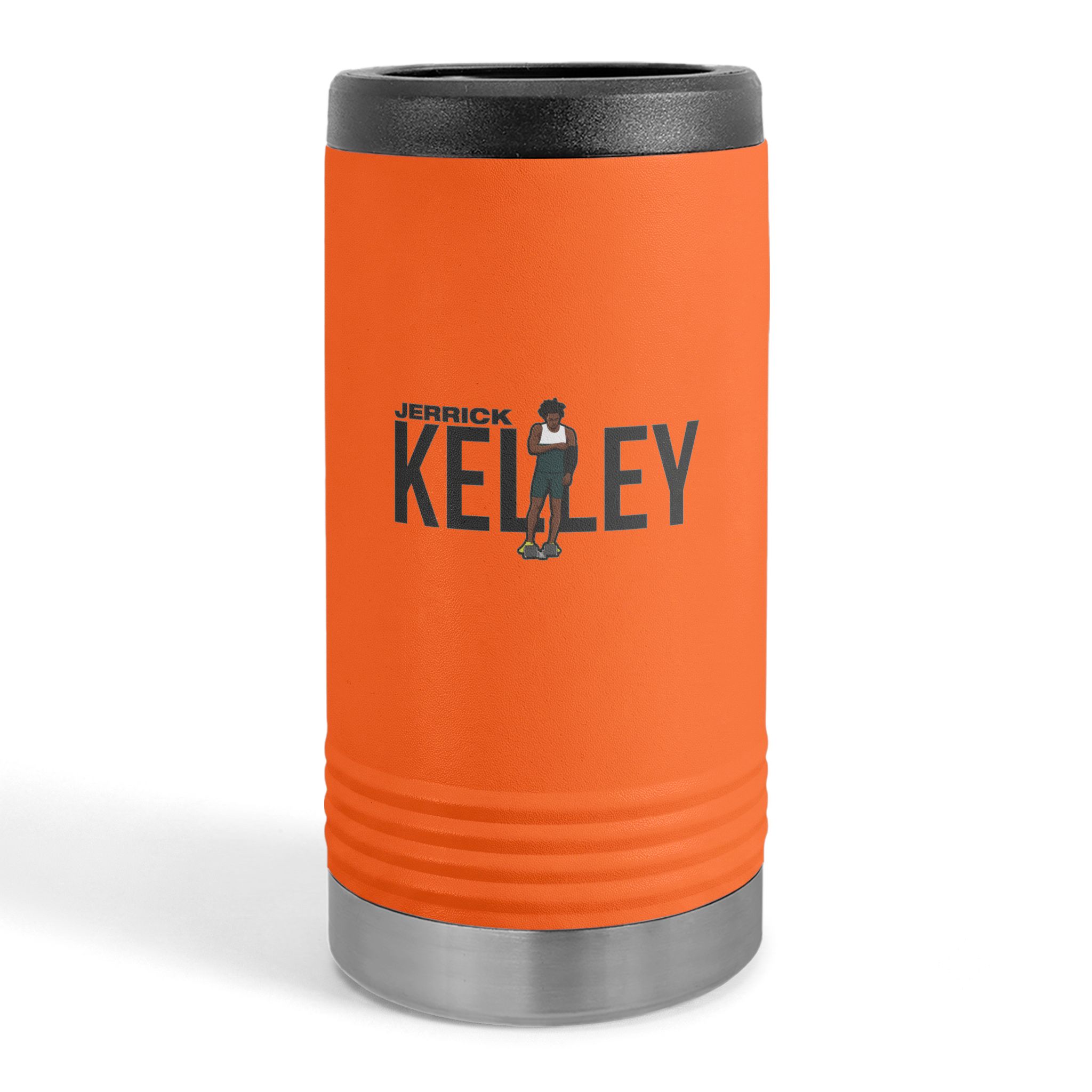 Slim Stainless Can Cooler — character_player_name in Orange