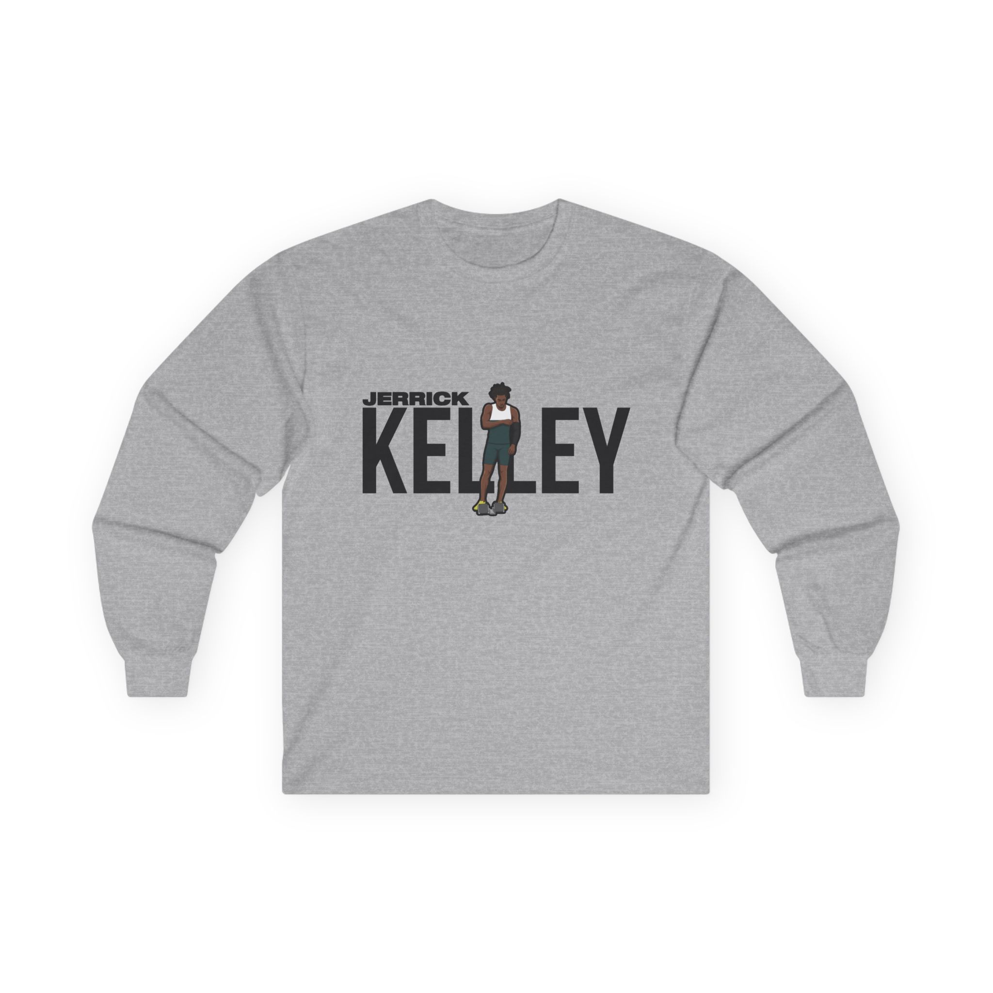 Long Sleeve Tee — character_player_name in Grey