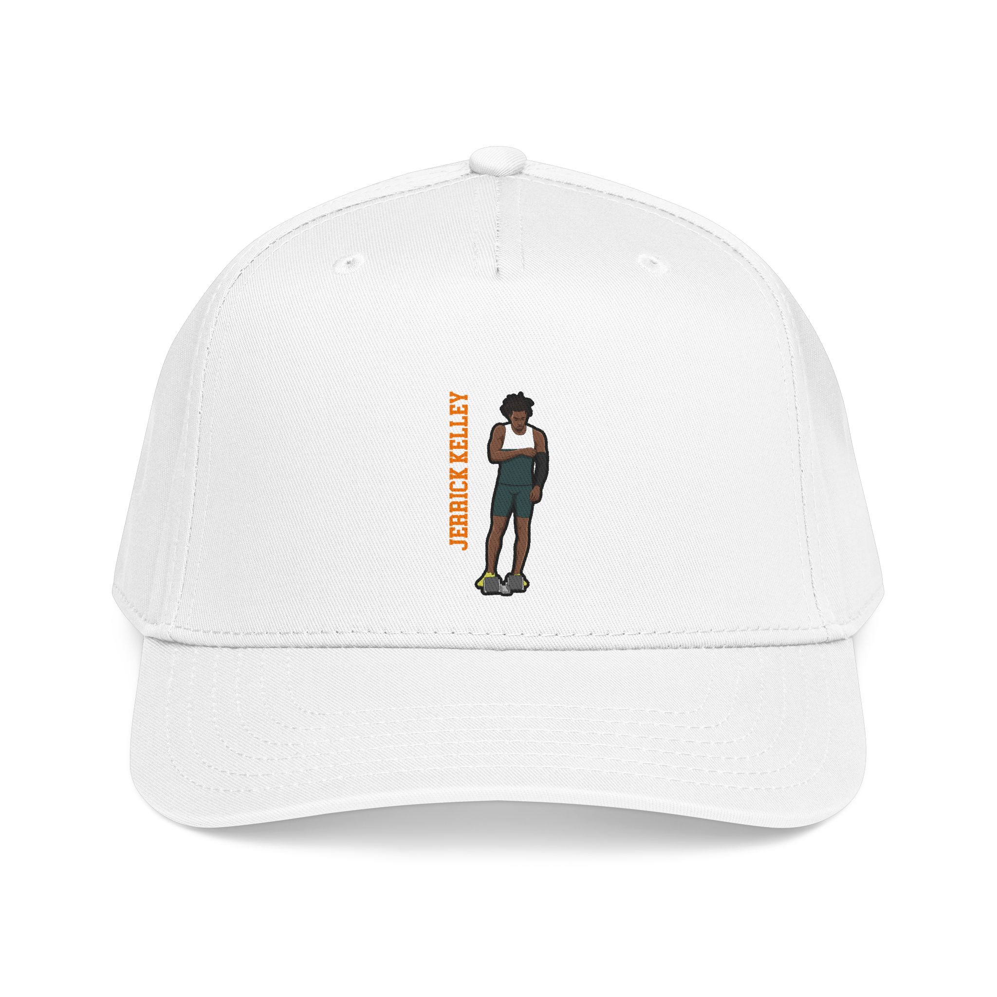 Baseball Cap — character_name_vertical in White