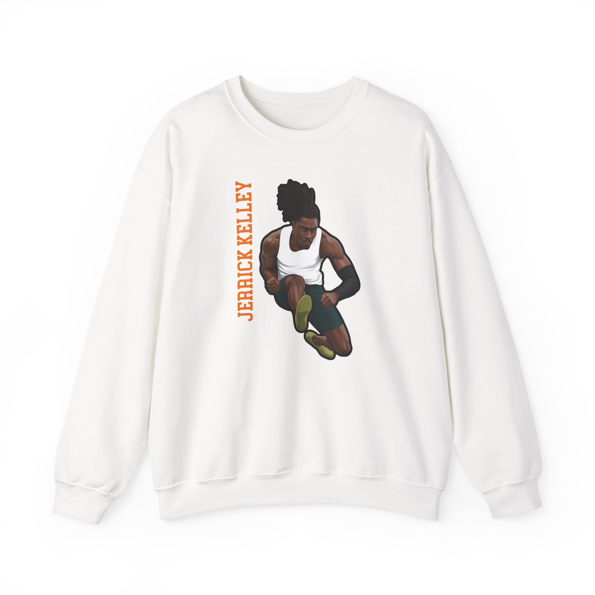 Crewneck Sweatshirt — character_name_vertical in White