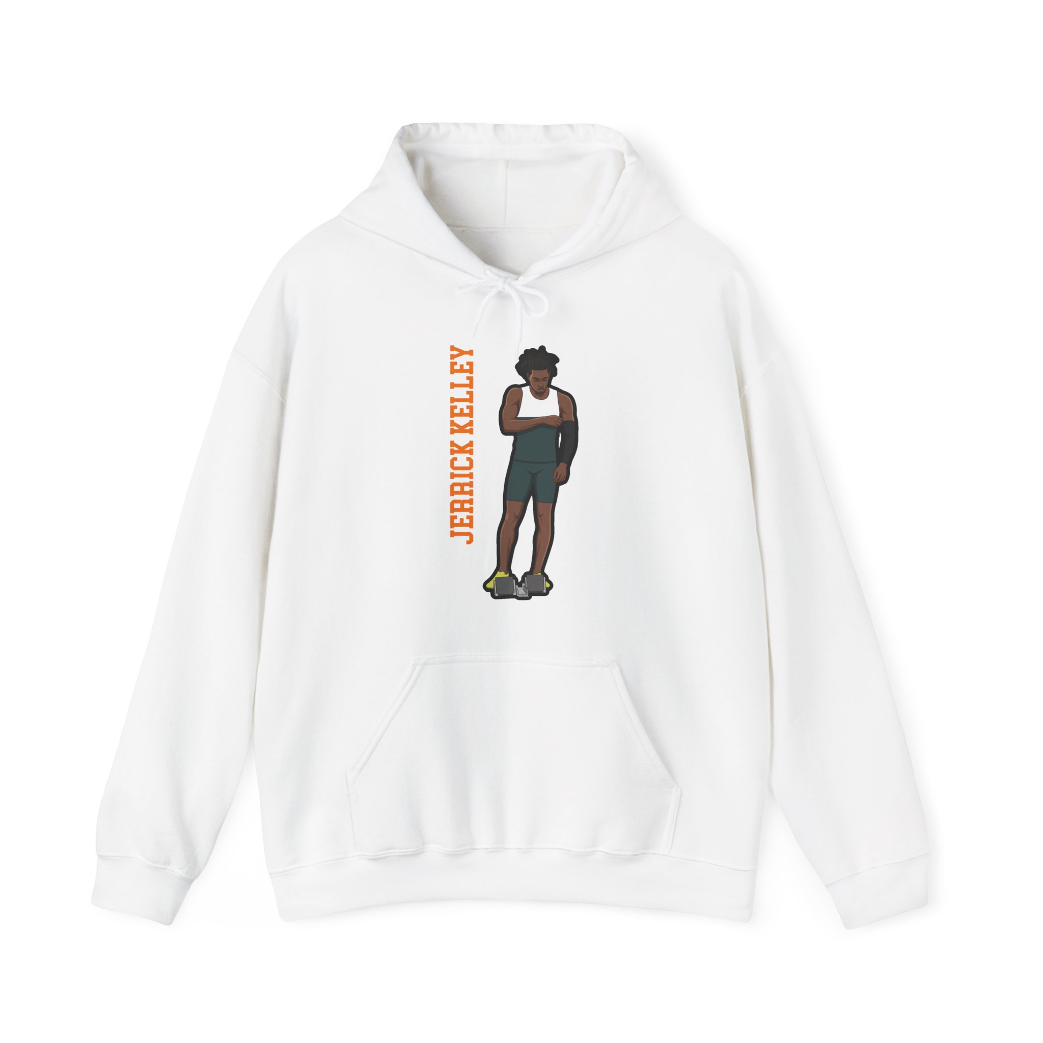 Hoodie — character_name_vertical in White