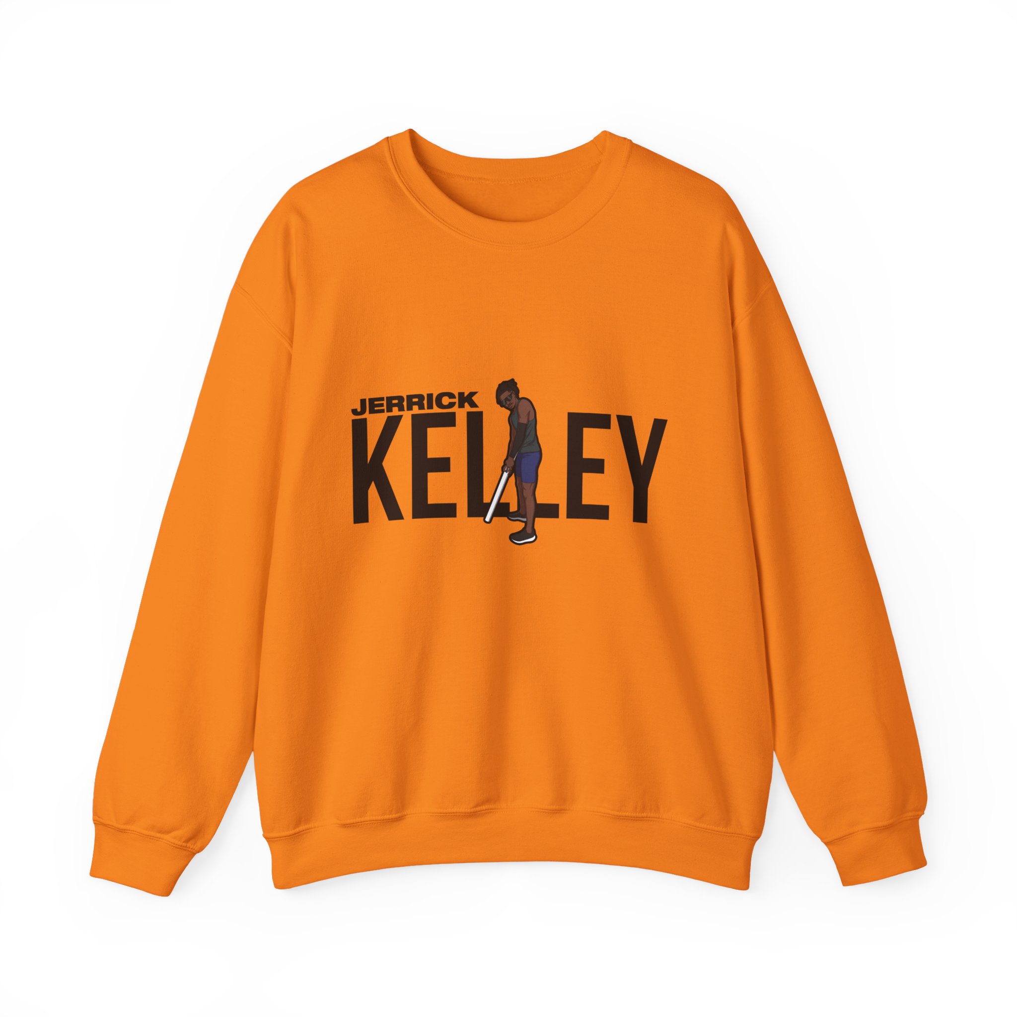 Crewneck Sweatshirt — character_player_name in Orange