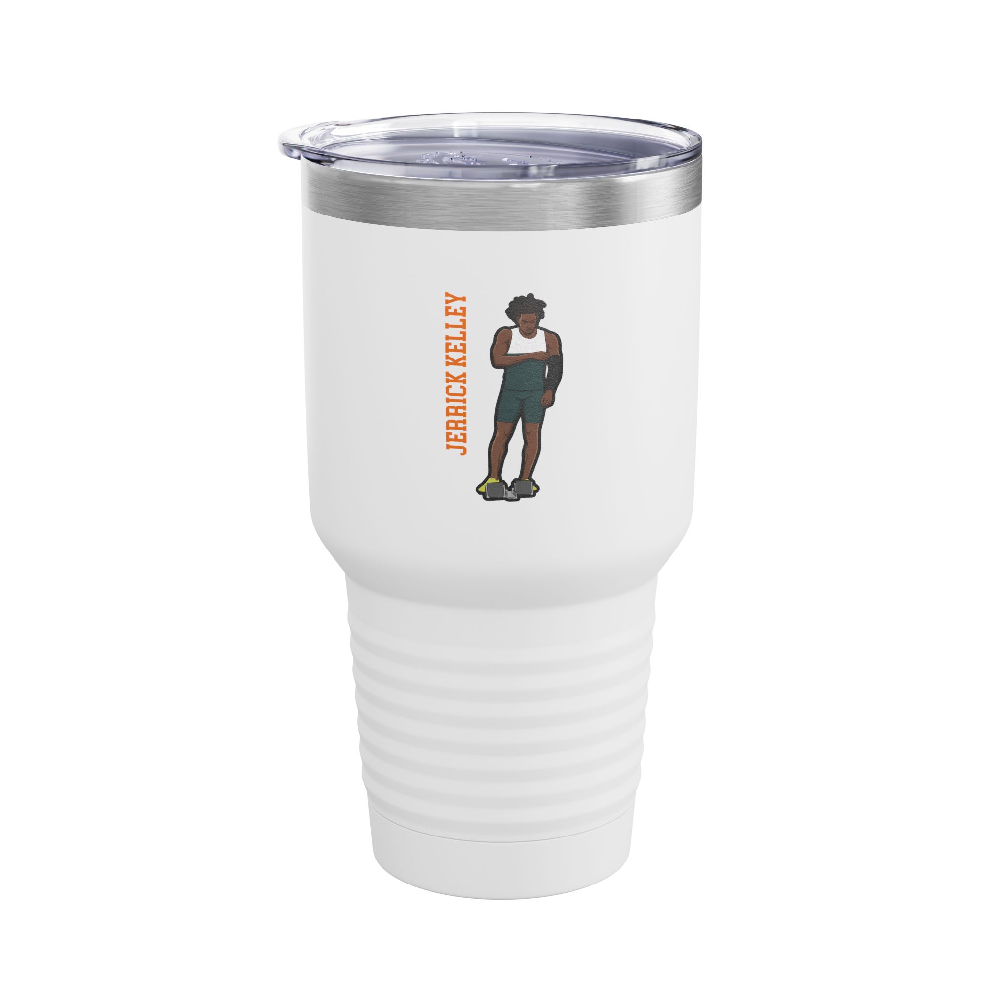 30oz Tumbler — character_name_vertical in White