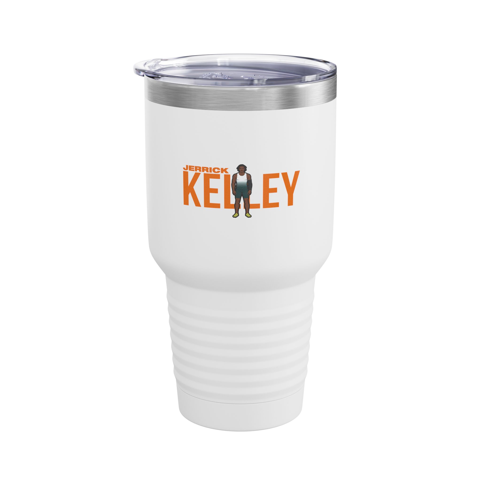 30oz Tumbler — character_player_name in White