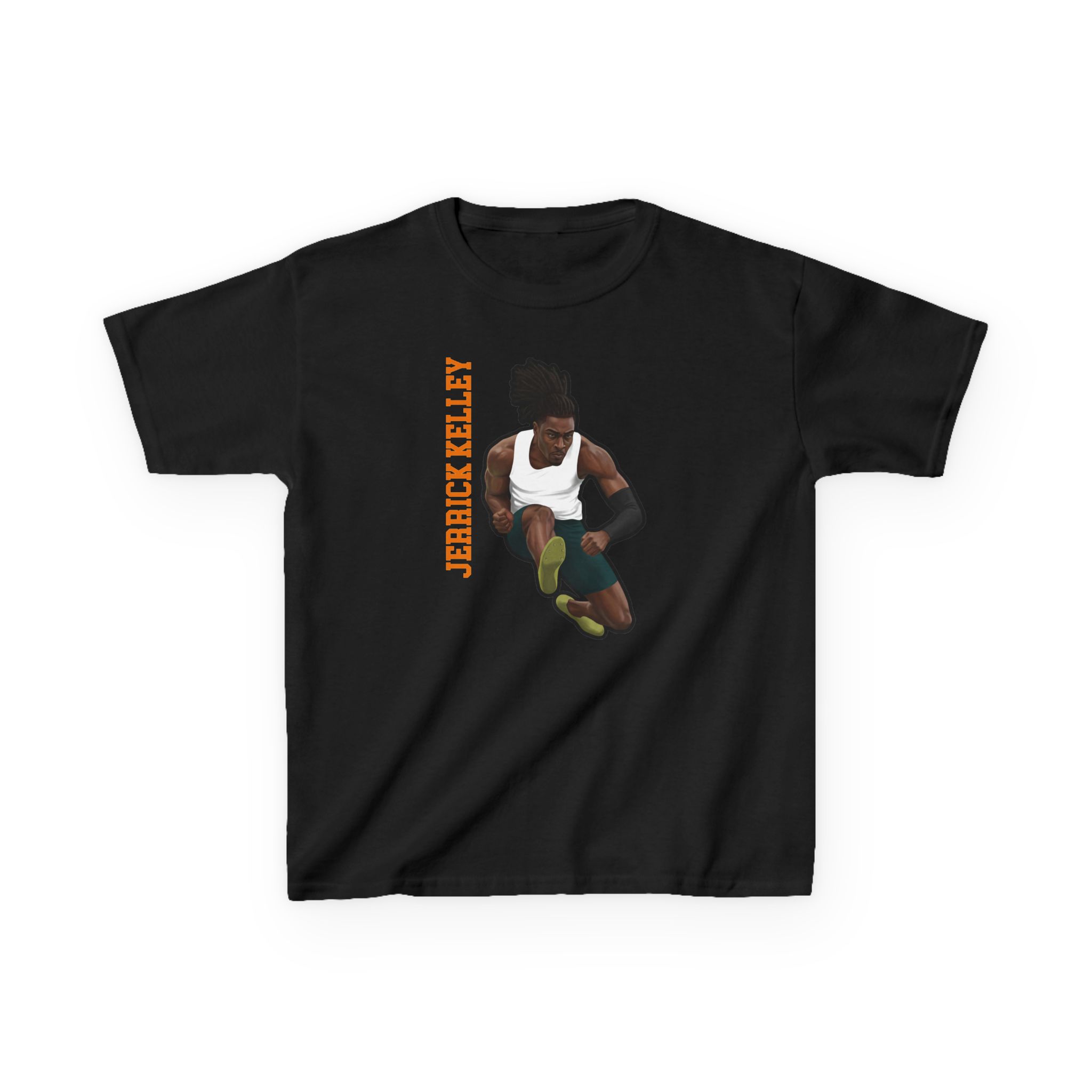 Youth Tee — character_name_vertical in Black