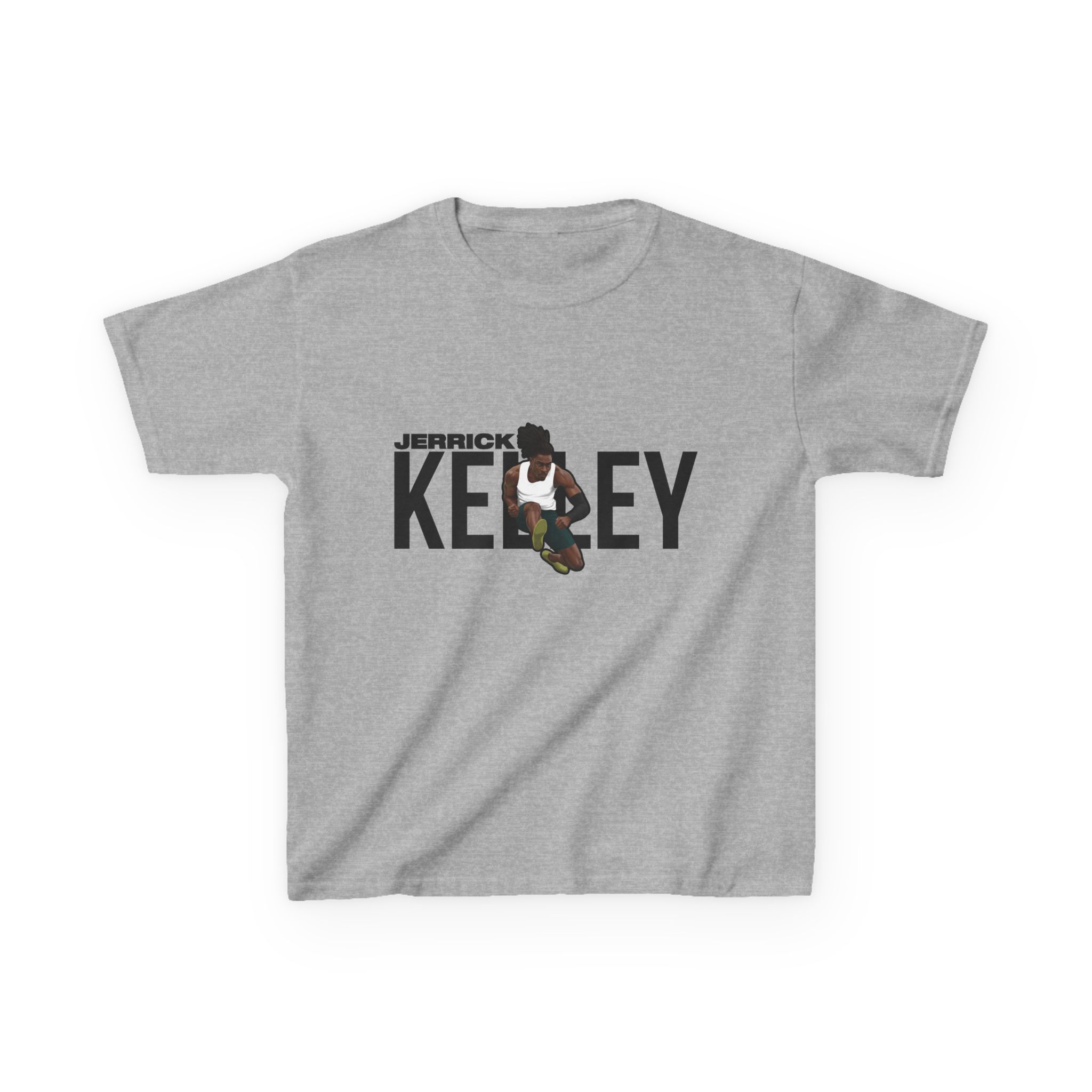 Youth Tee — character_player_name in Grey