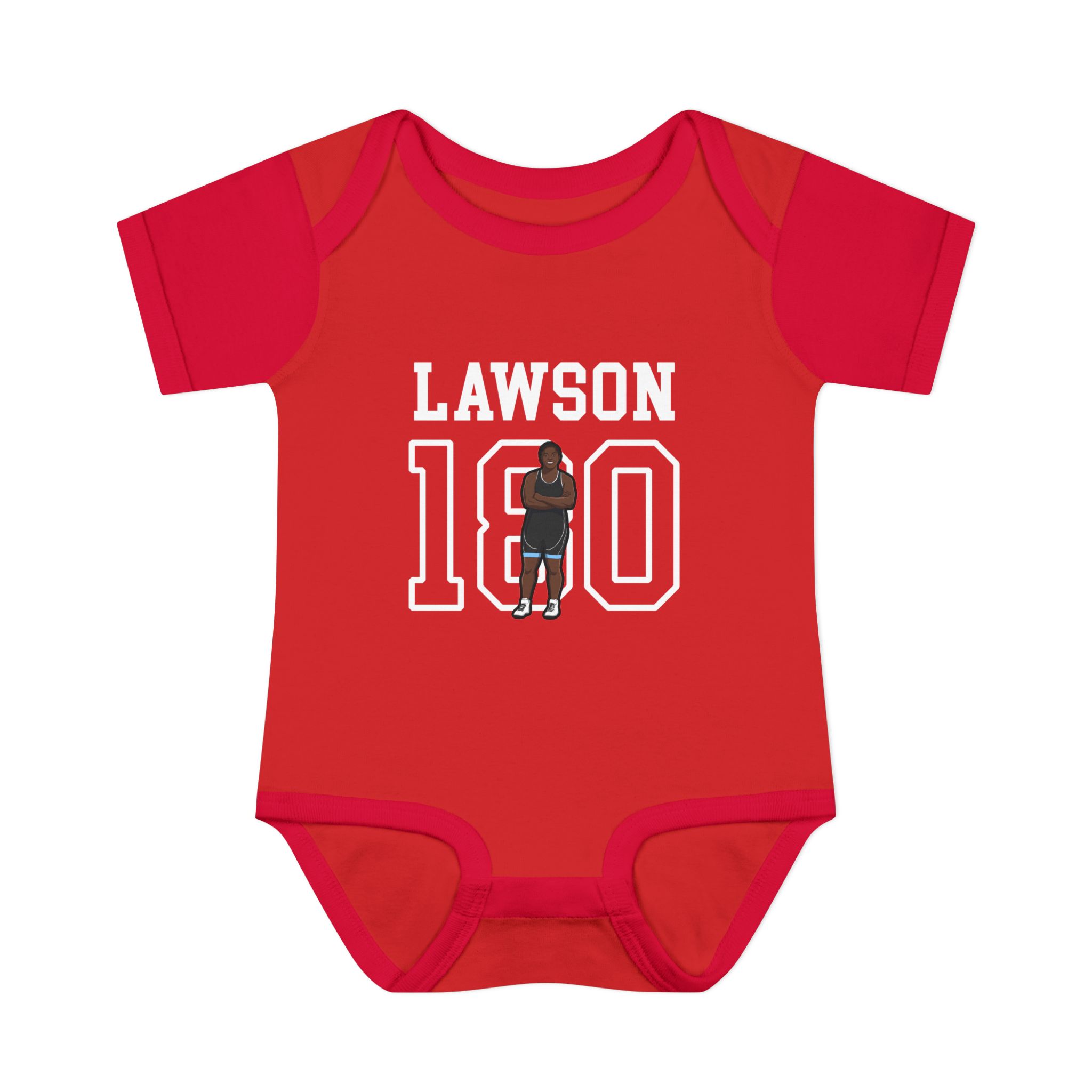 Baby Onesie — character_shirsey in Red