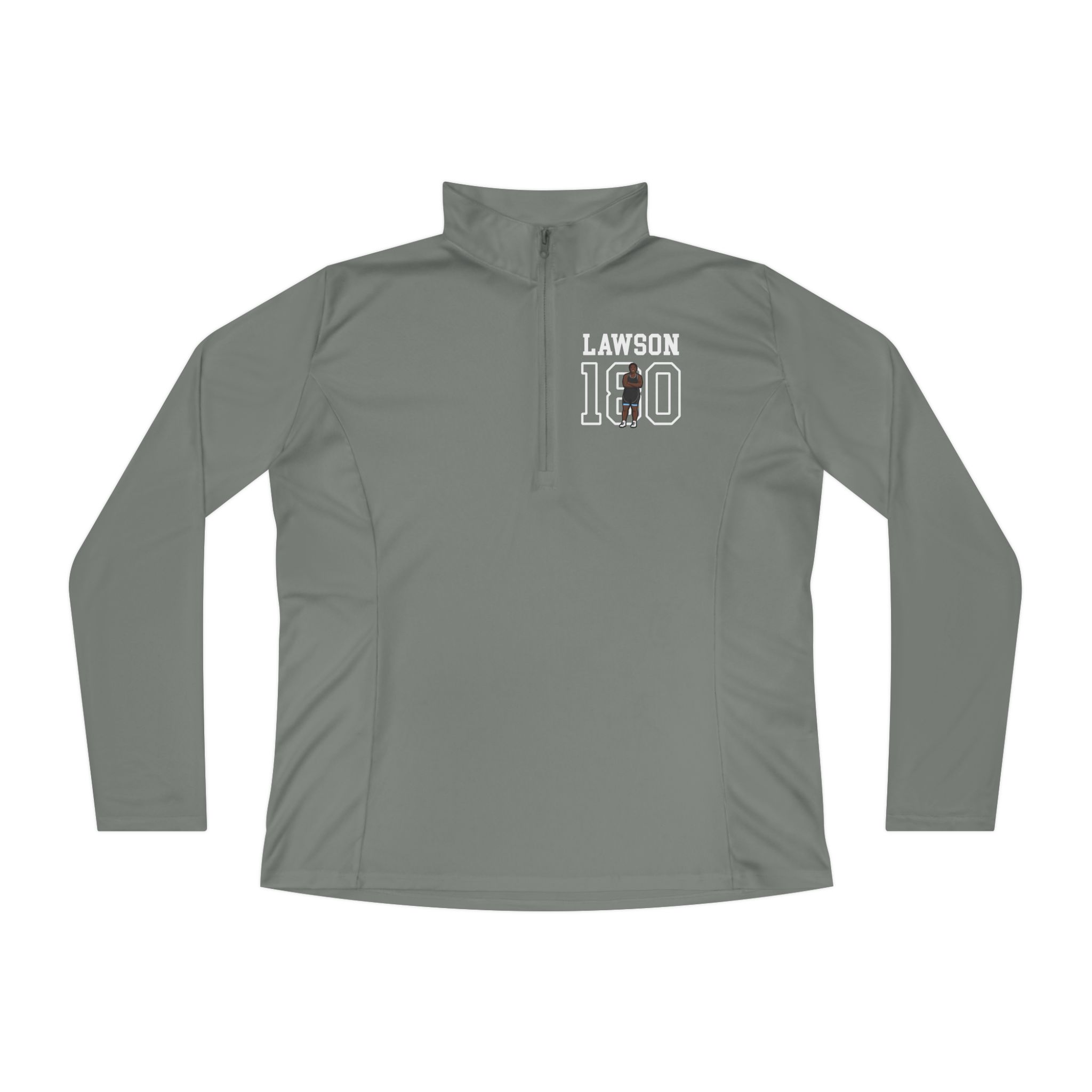 Women's Q-Zip Pullover — character_shirsey in Grey