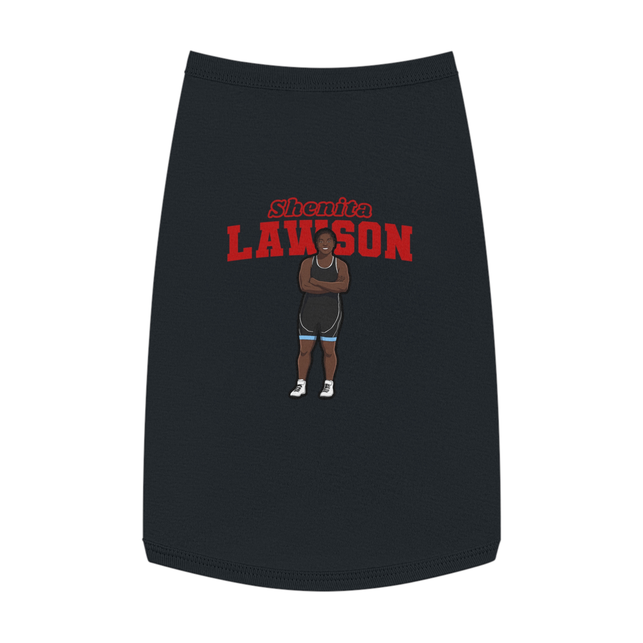 Pet Tank Top — character_name_arch in White