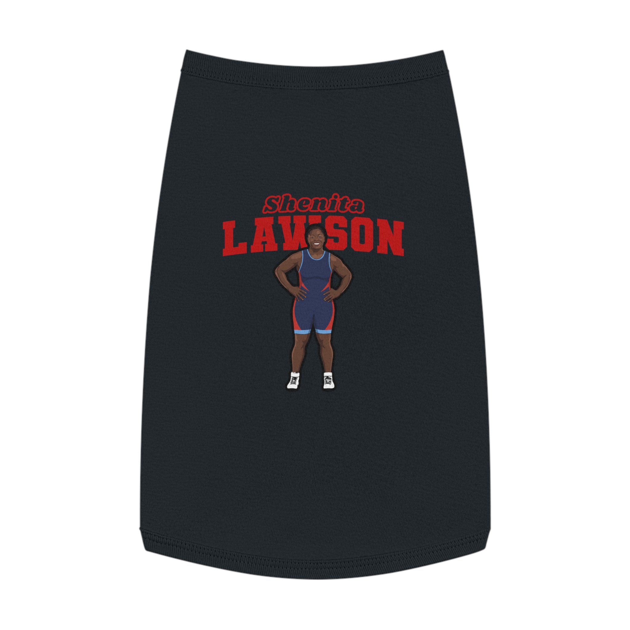 Pet Tank Top — character_name_arch in Black