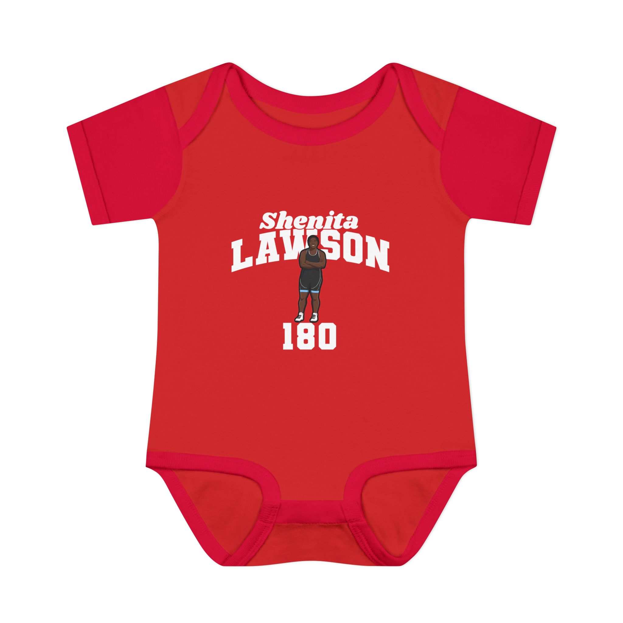 Baby Onesie — character_signature_arch in Red