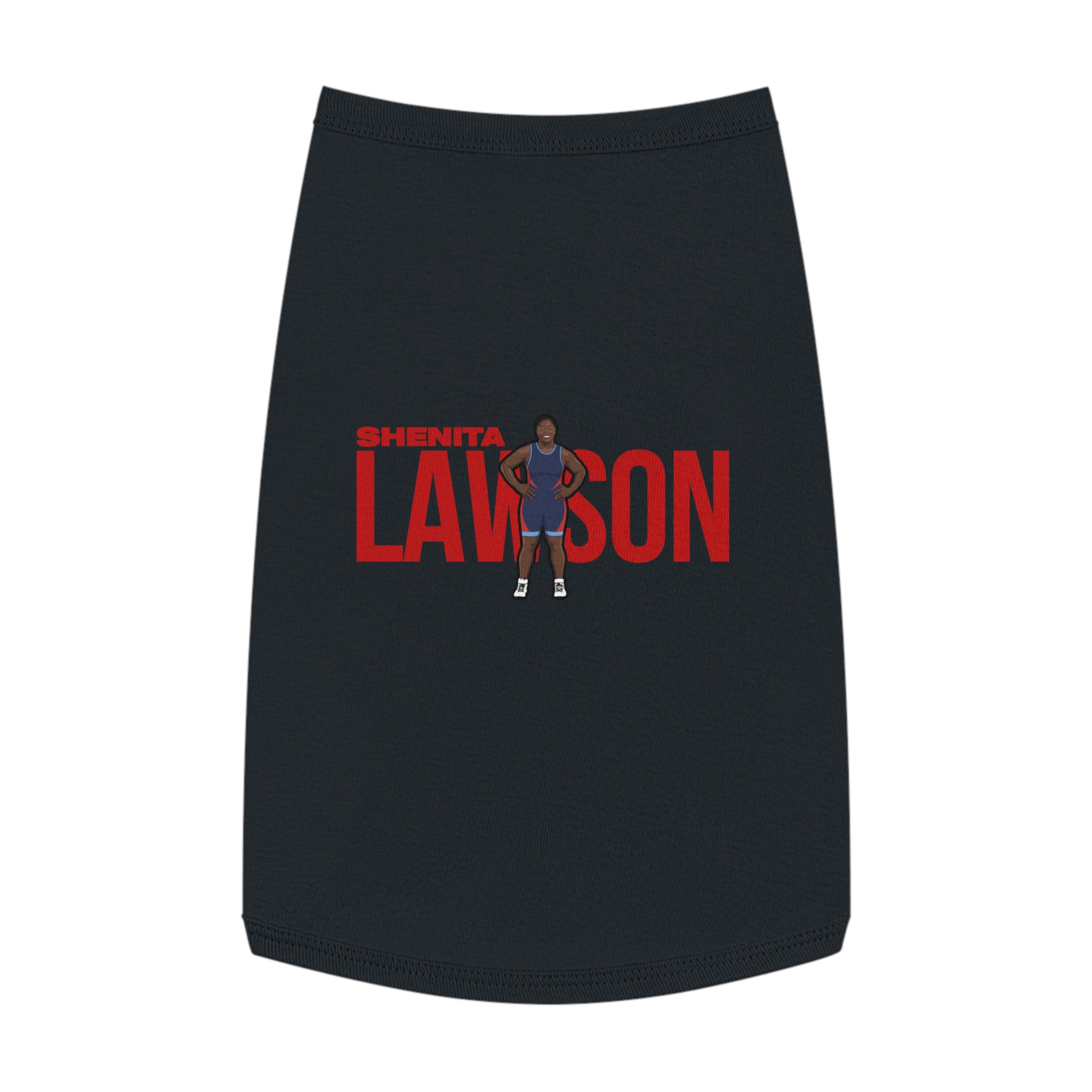 Pet Tank Top — character_player_name in Black