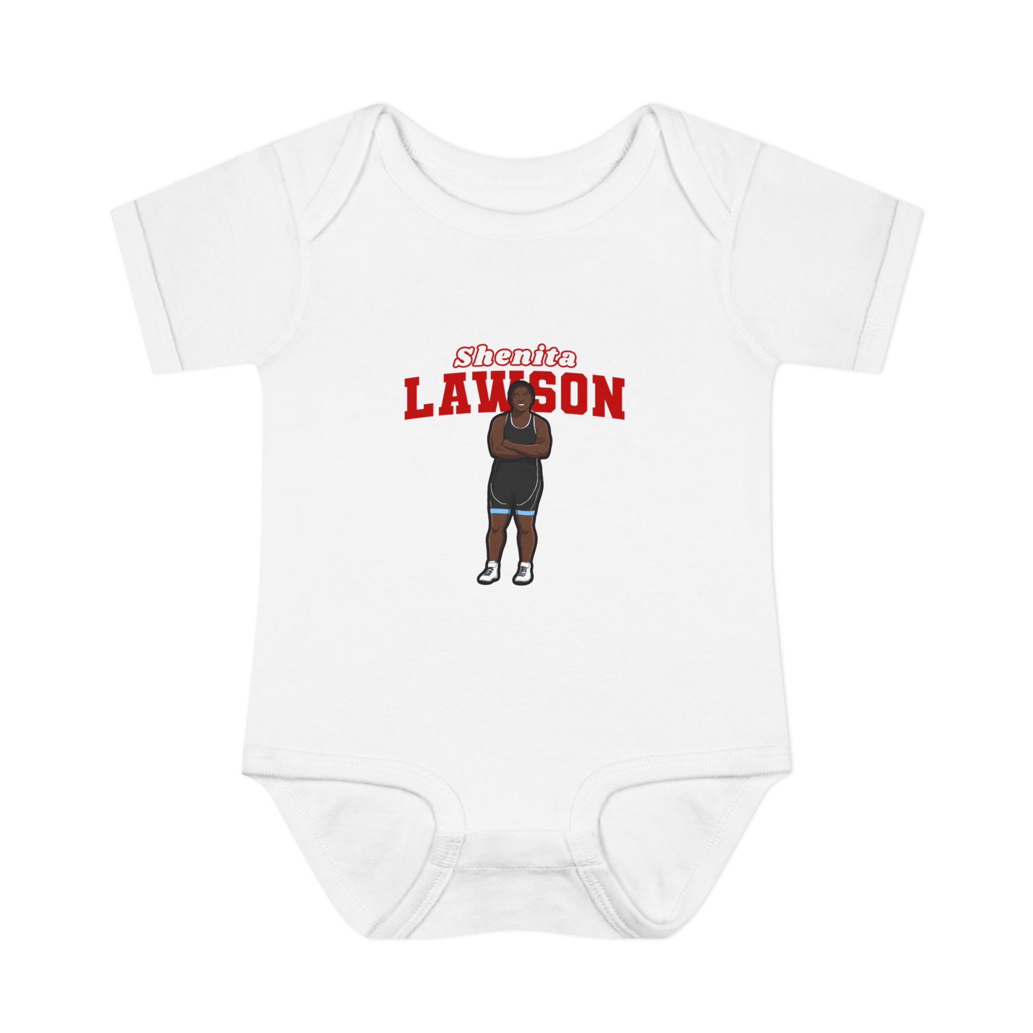 Baby Onesie — character_name_arch in White