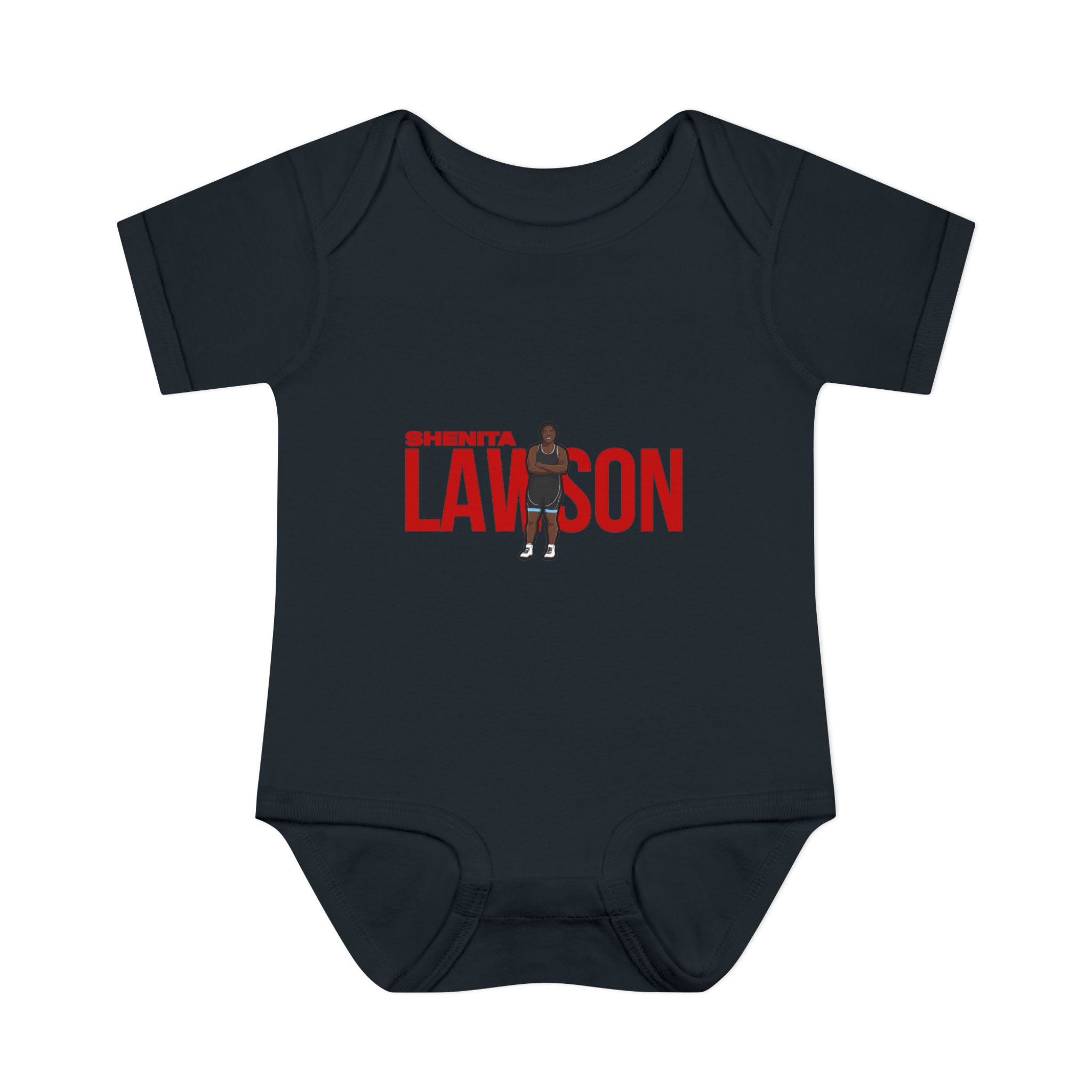 Baby Onesie — character_player_name in Black