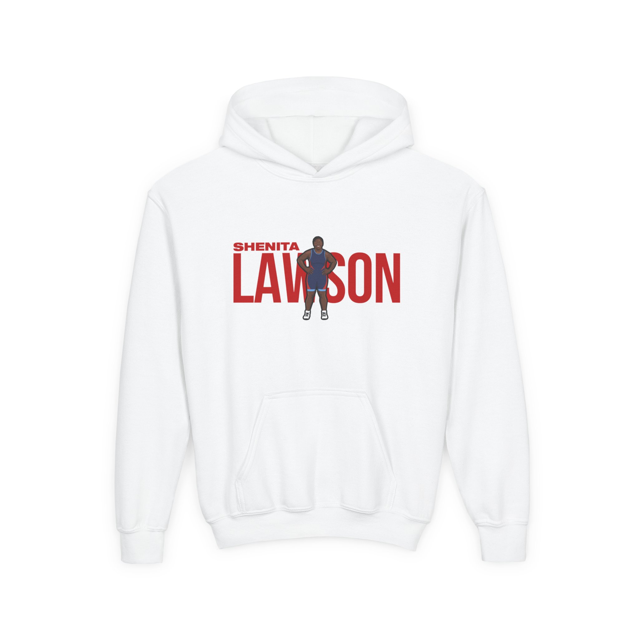Youth Hoodie — character_player_name in White