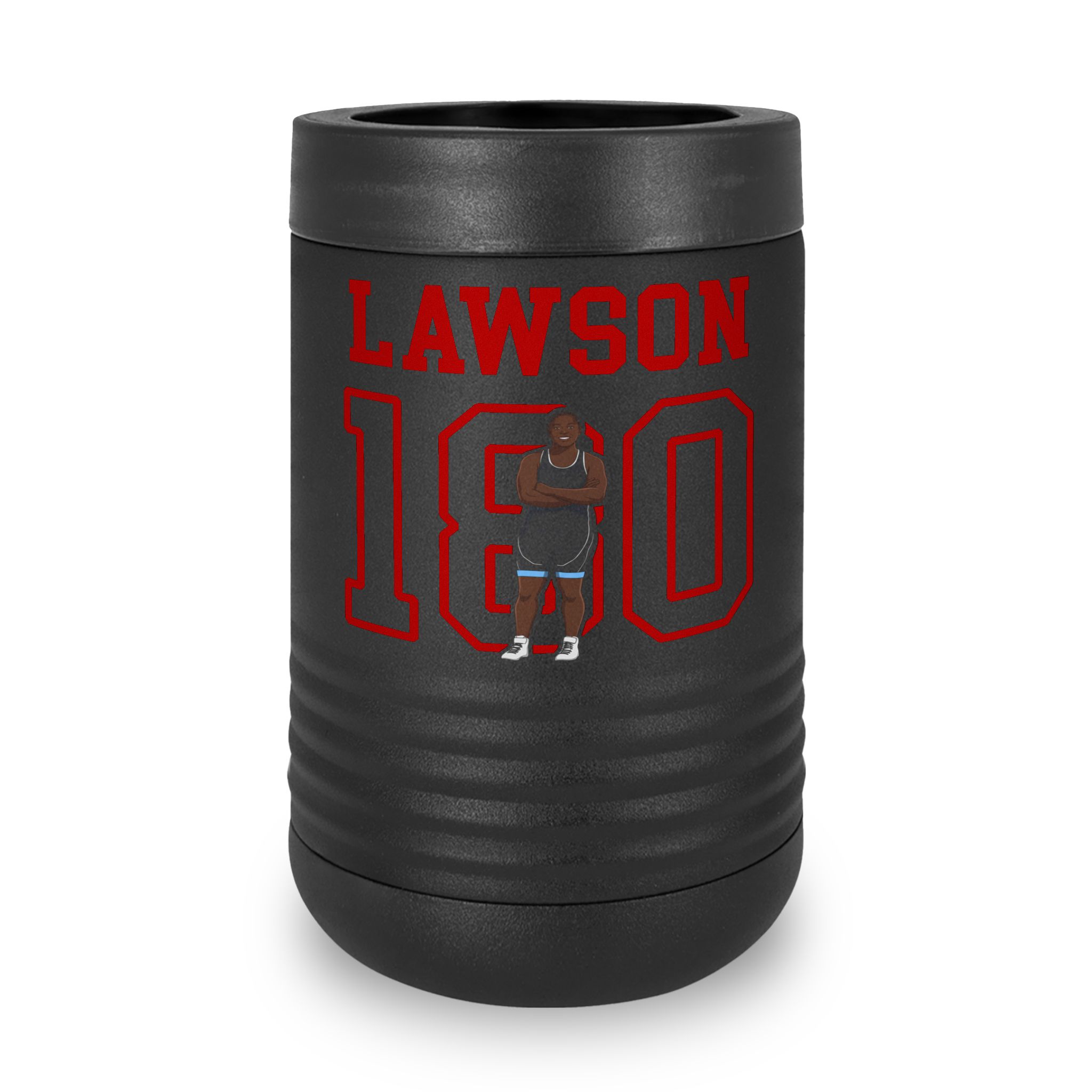 Stainless Can Cooler — character_shirsey in Black