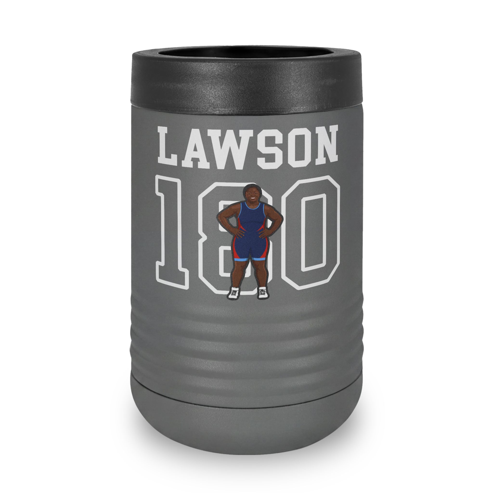 Stainless Can Cooler — character_shirsey in Grey