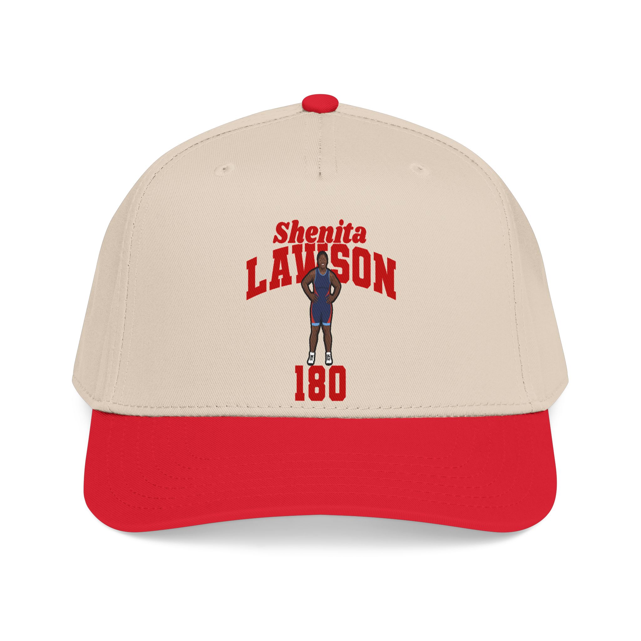 Baseball Cap — character_signature_arch in Red / Natural