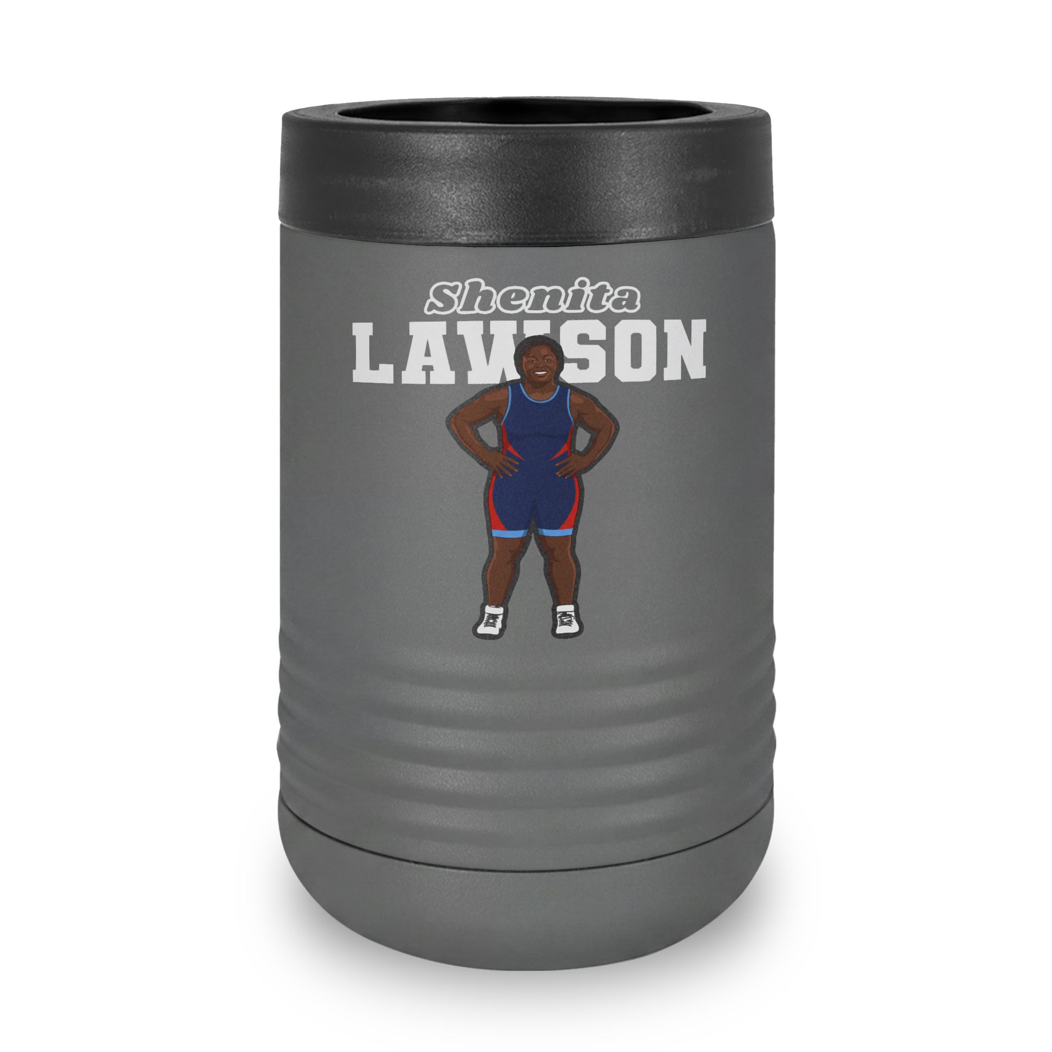 Stainless Can Cooler — character_name_arch in Grey